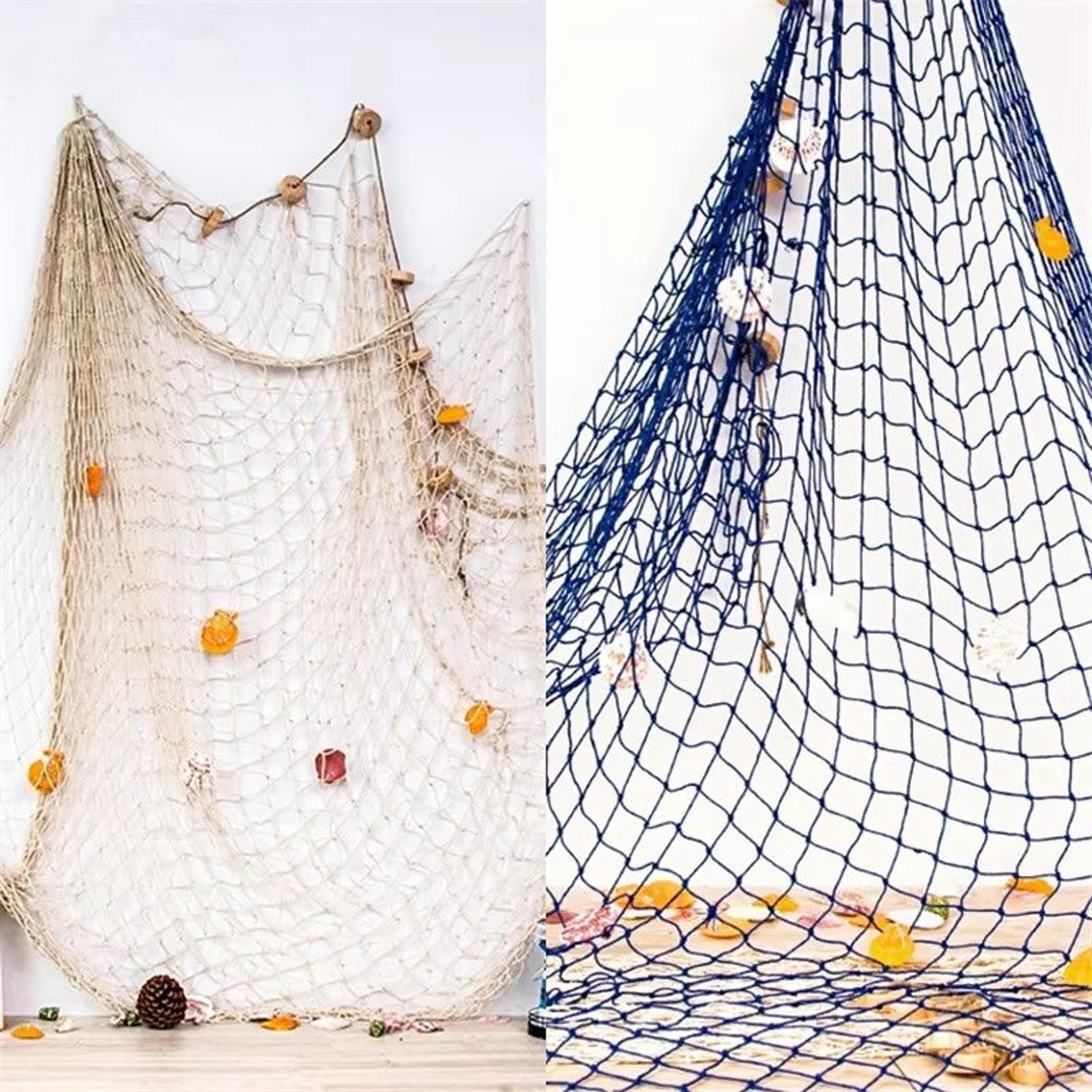 mediterranean nautical fishing net wall hanging decor