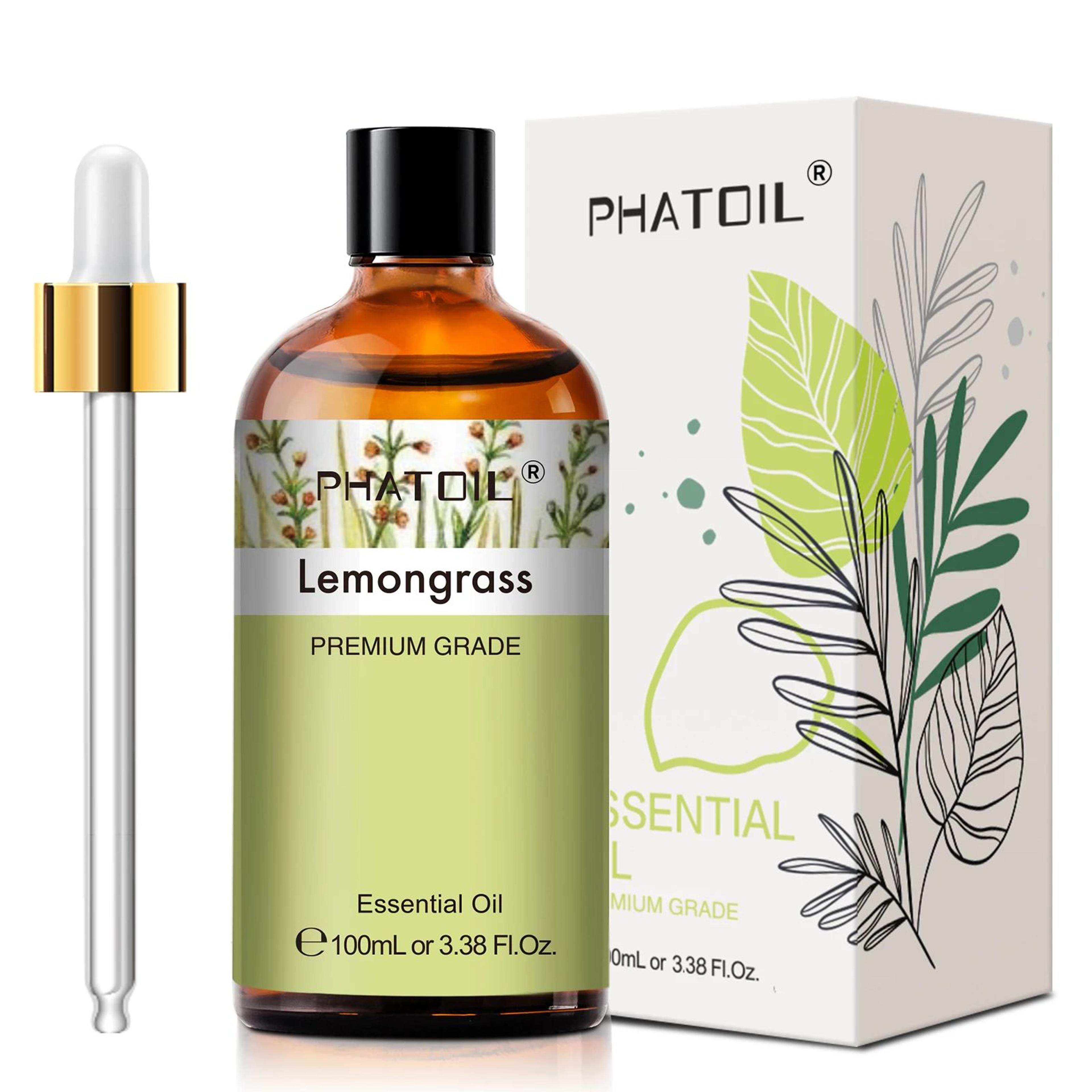 PHATOIL 100ml Essential Oil Set  Eucalyptus Lavender Vanilla Jasmine Lemon  Bergamot For Aromathera 28