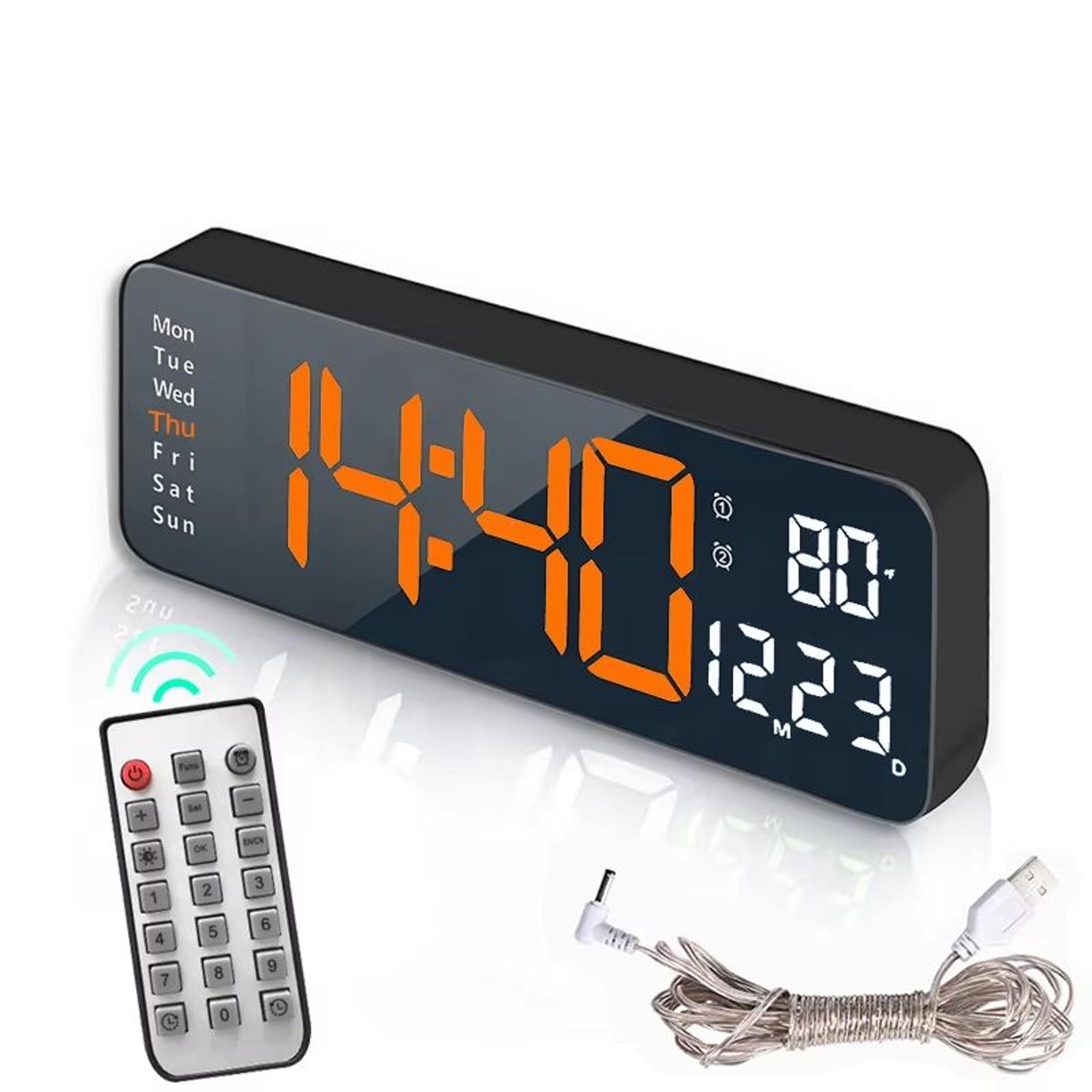 10Inch Smart LED Wall Clock With Temperature  Calendar  Minimalist Digital Desk Or Wall Display 11