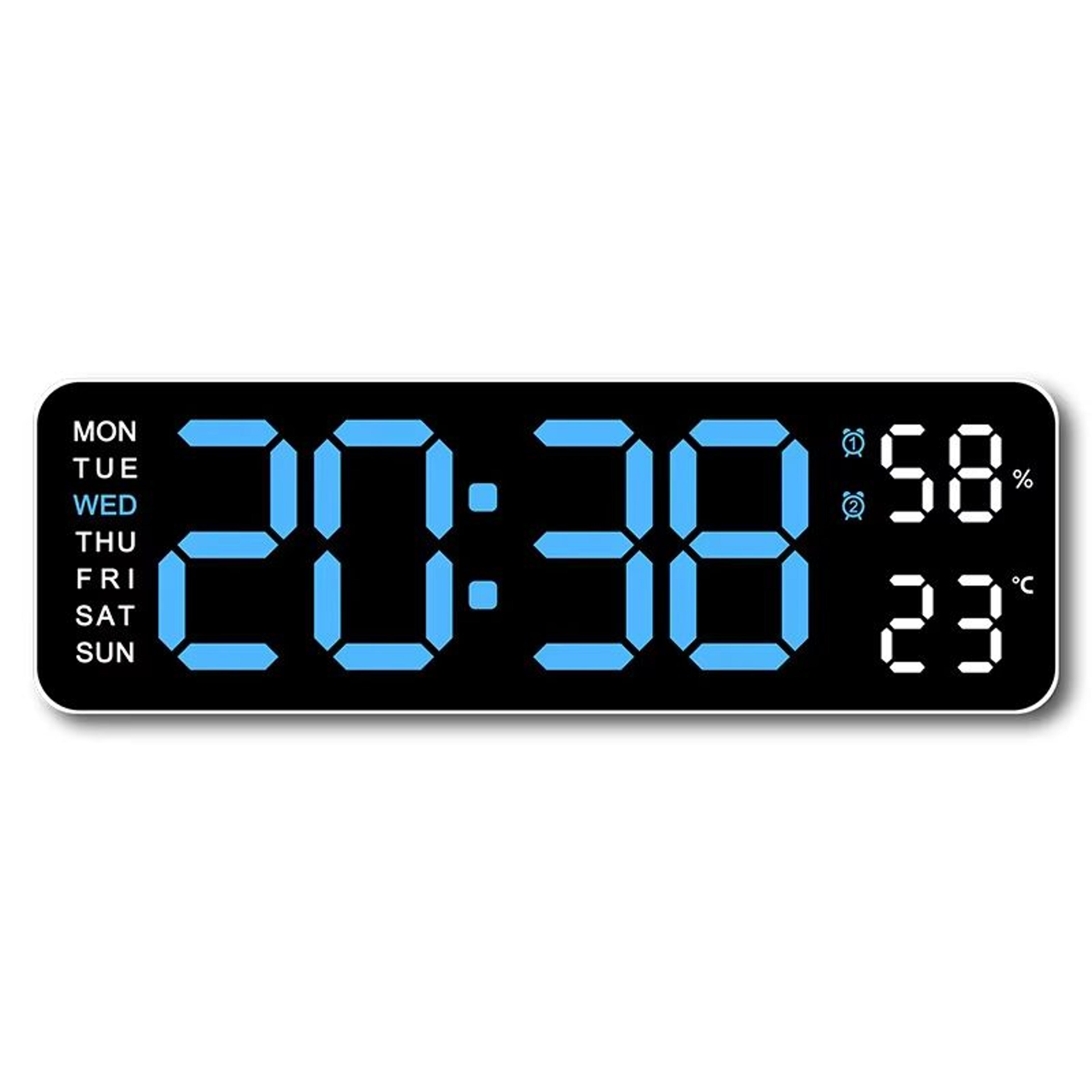 10Inch Smart LED Wall Clock With Temperature  Calendar  Minimalist Digital Desk Or Wall Display 7