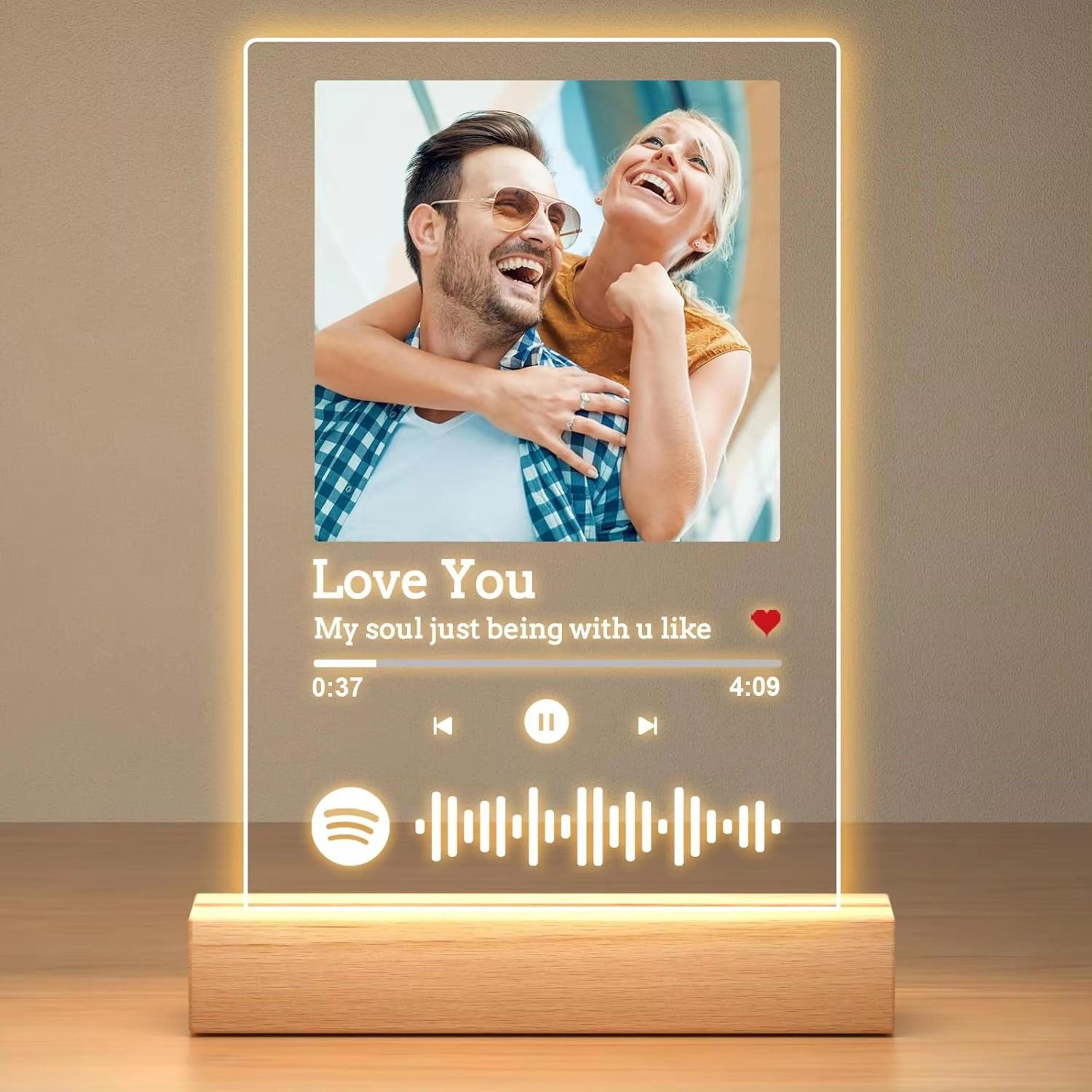 Custom Spotify Acrylic Music Plaque Lamp With Photo  Song Code Gift 6