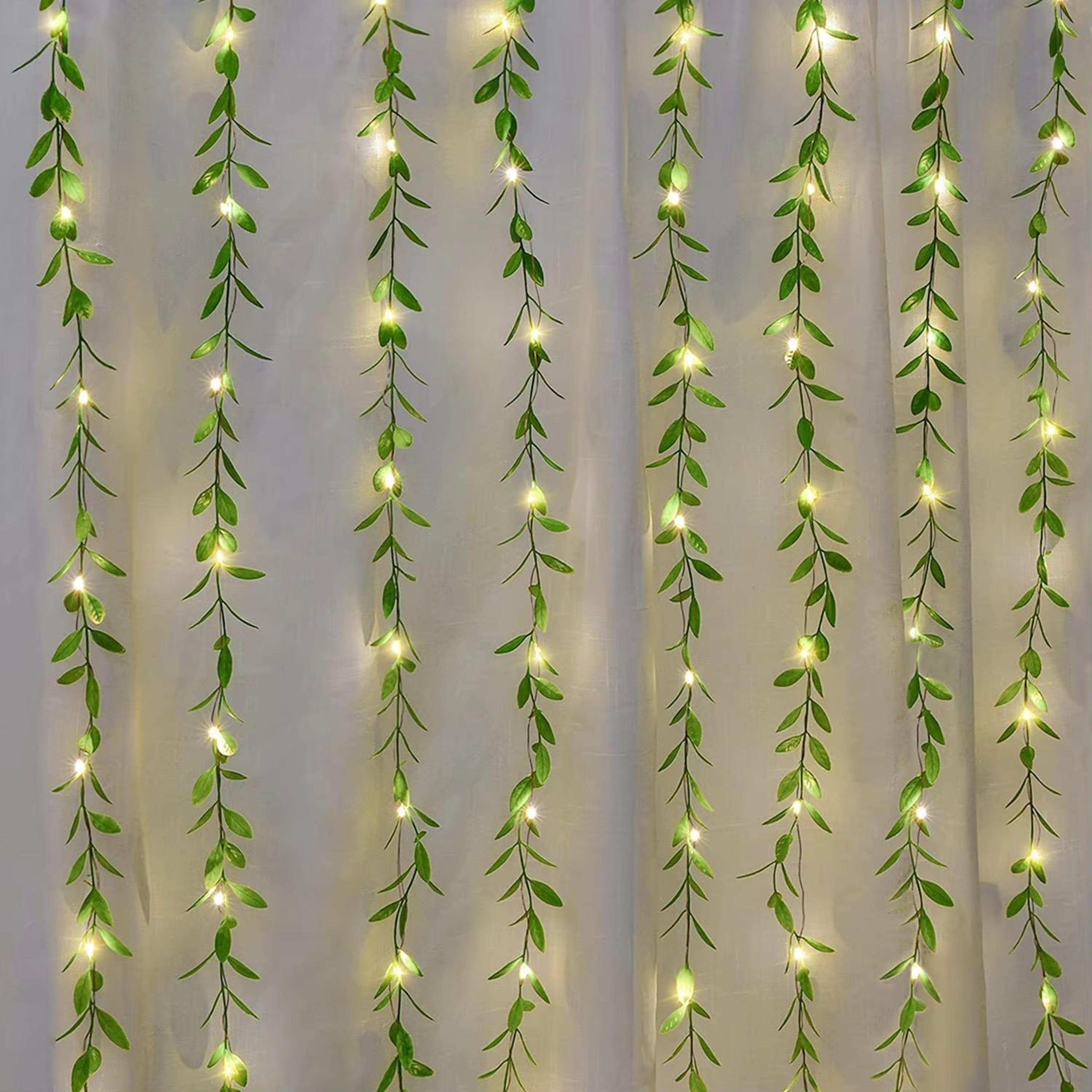 Artificial Ivy Garland With LED Lights  Ivy Garland Lights Aesthetic Hanging Vine Decor For Room  E 4