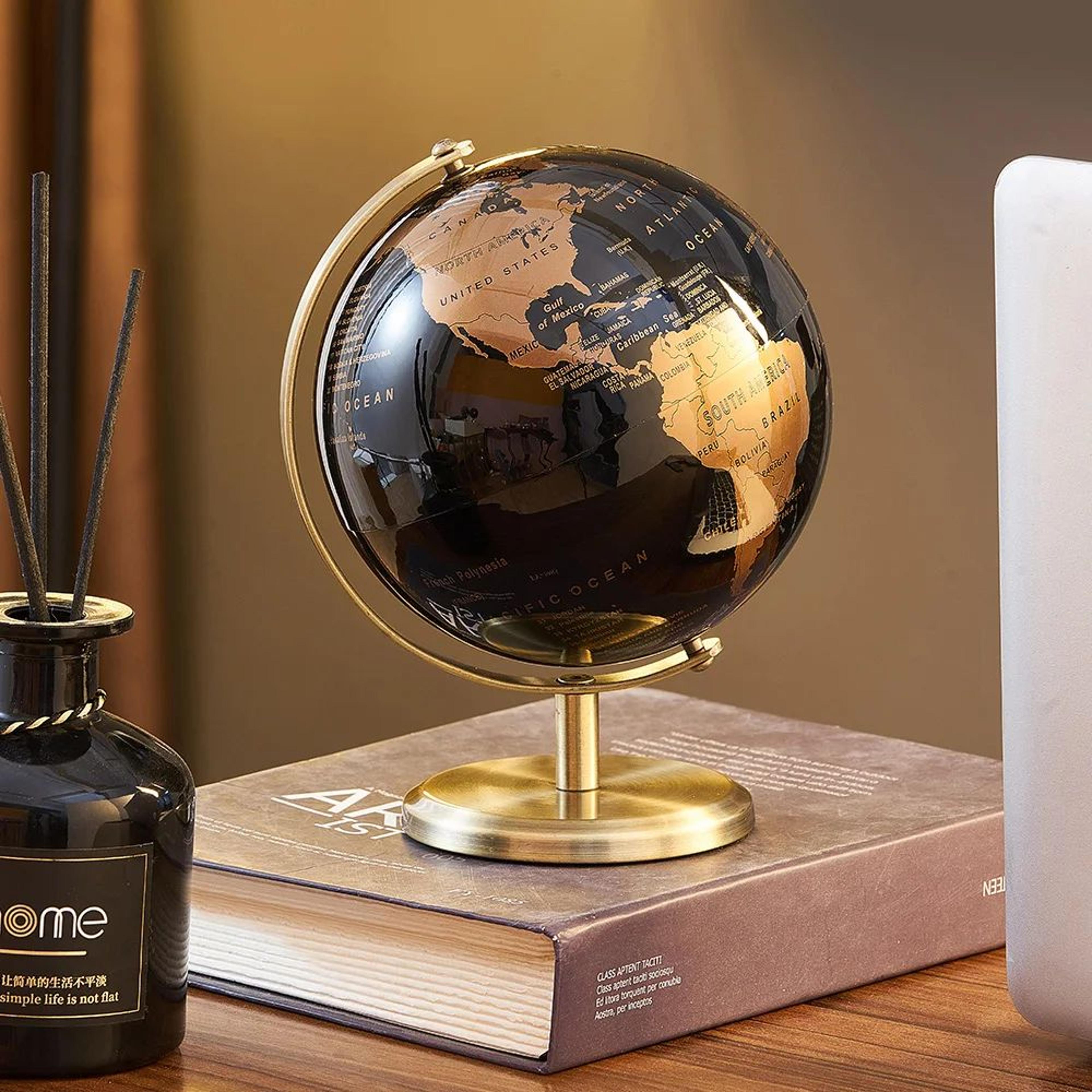 Retro Educational World Globe Desk Decor For Kids Study And Home Office 2