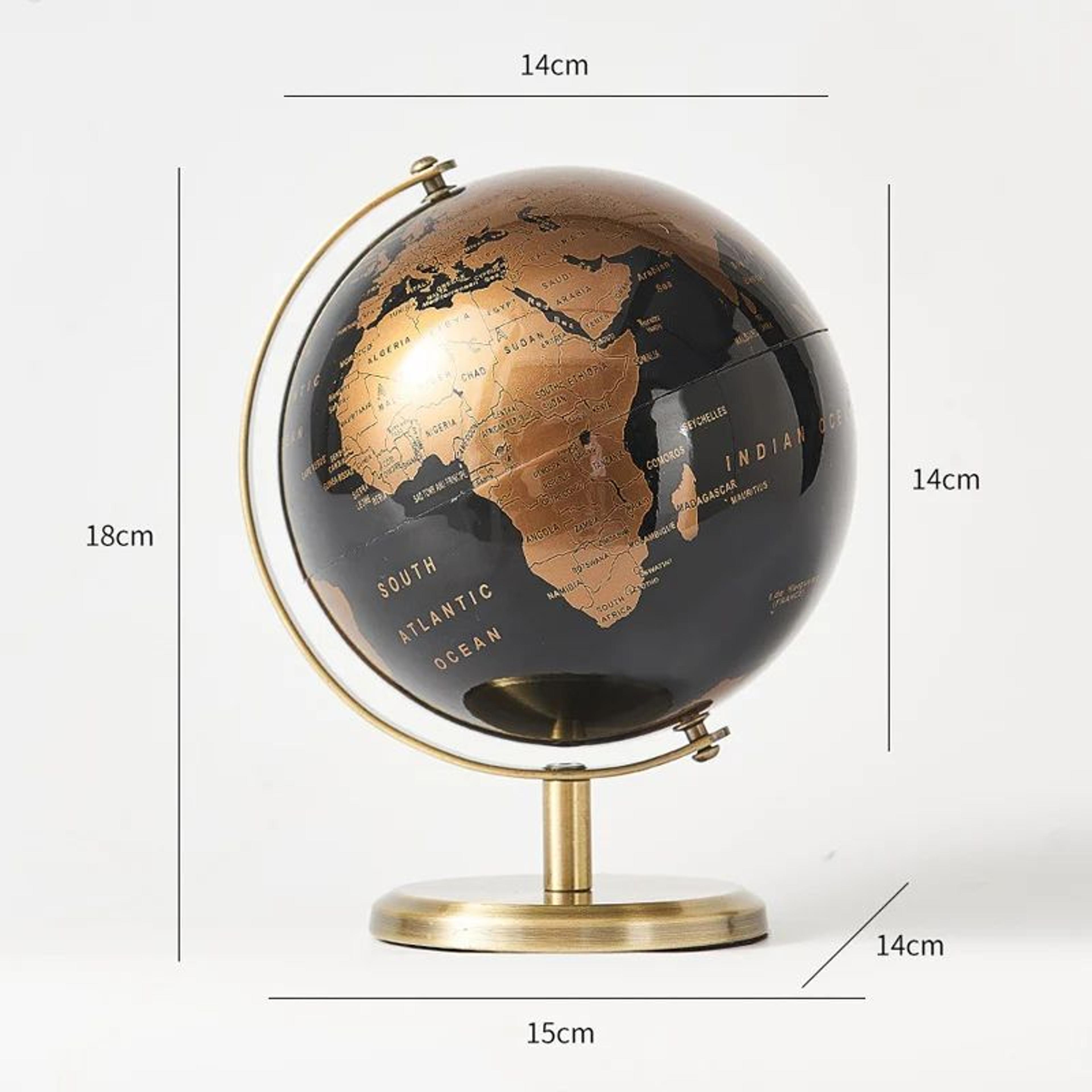 Retro Educational World Globe Desk Decor For Kids Study And Home Office 5