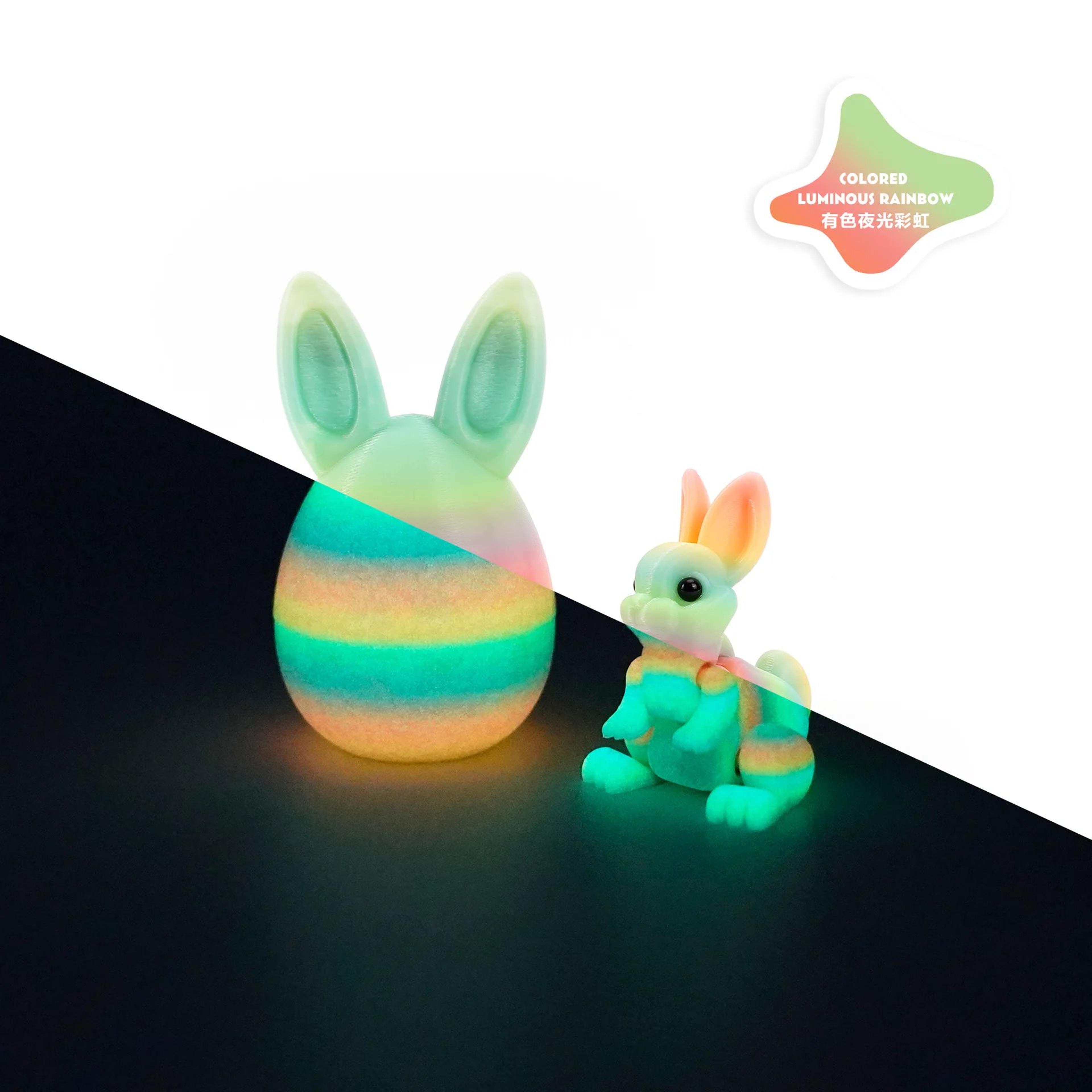 3D Printed Easter Rabbit Egg Bunny Ornament Cute Desktop Decor 2