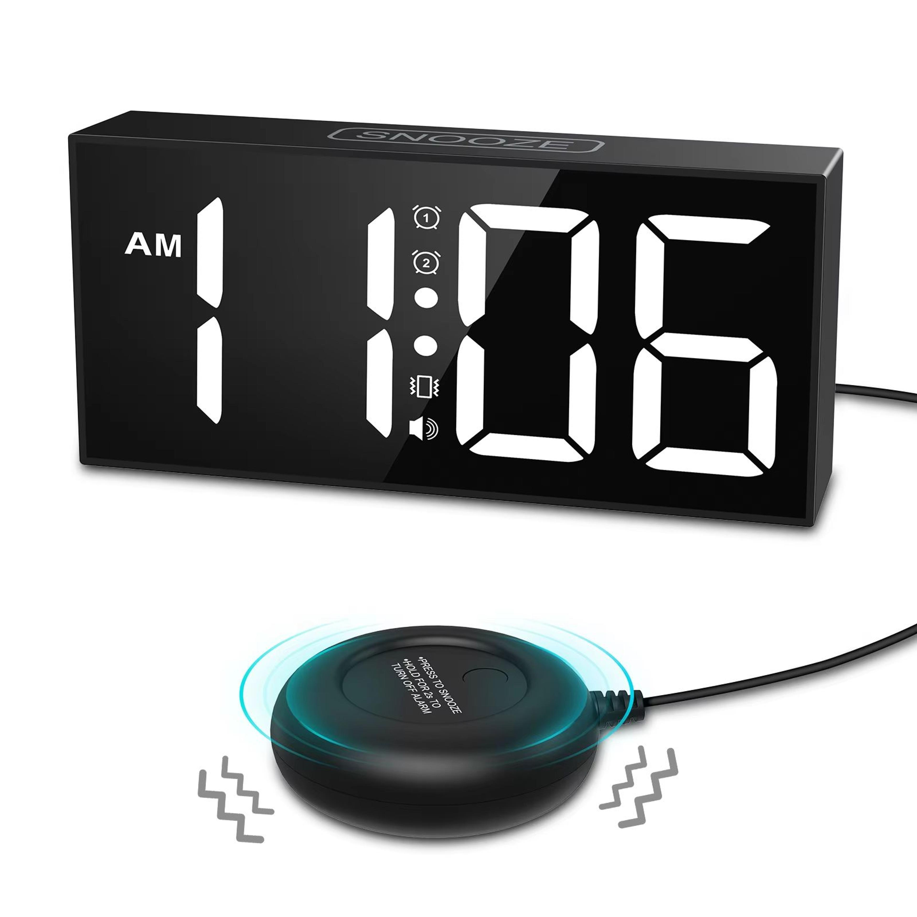 ORIA Heavy Sleeper Vibrating Alarm Clock With Bed Shaker And Large LED Display 6