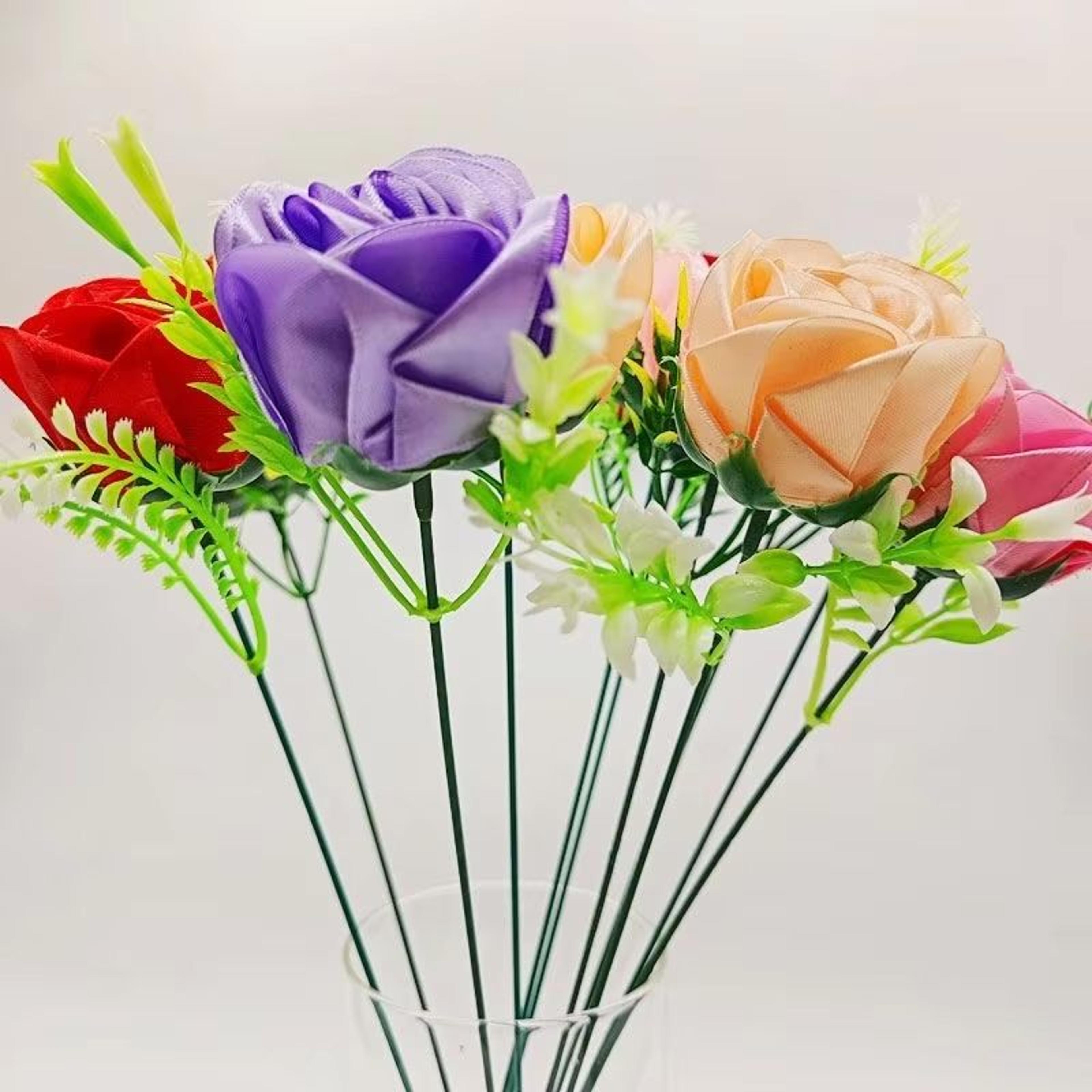 100PCS Bendable Floral Wire Stems For DIY Crafts Artificial Flower Rod Set 2