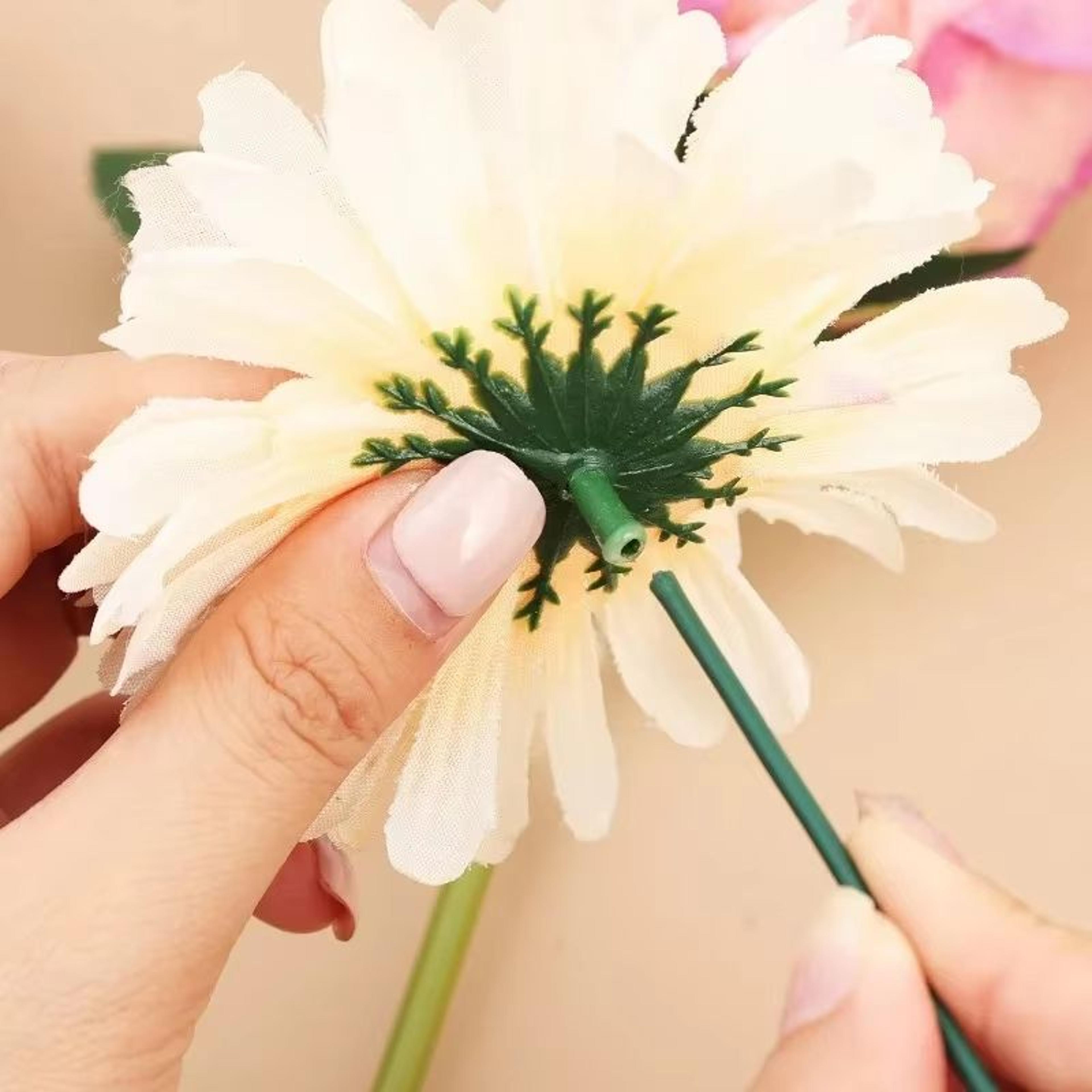 100PCS Bendable Floral Wire Stems For DIY Crafts Artificial Flower Rod Set 3