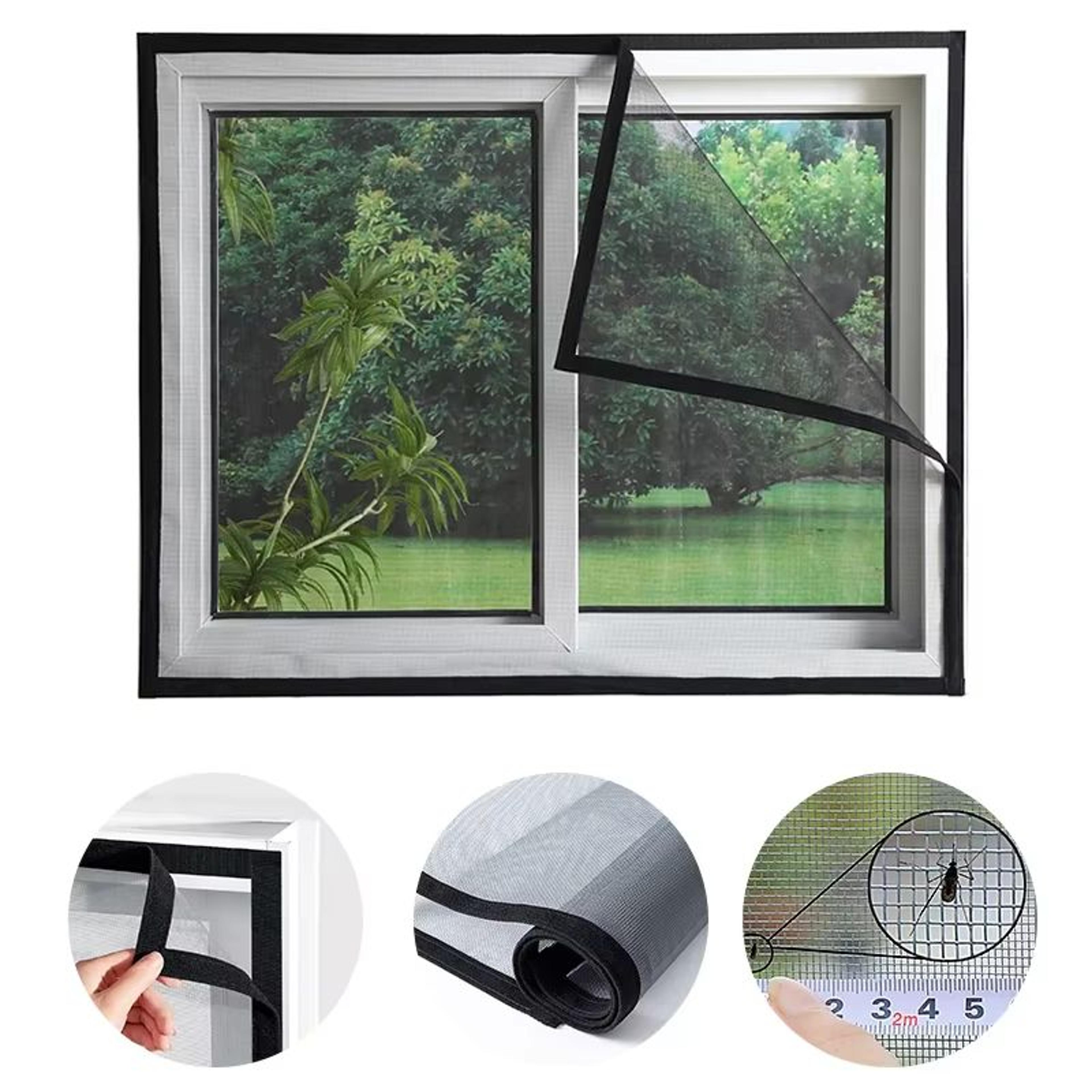 diy self-adhesive mosquito net window screen custom fit insect proof gauze