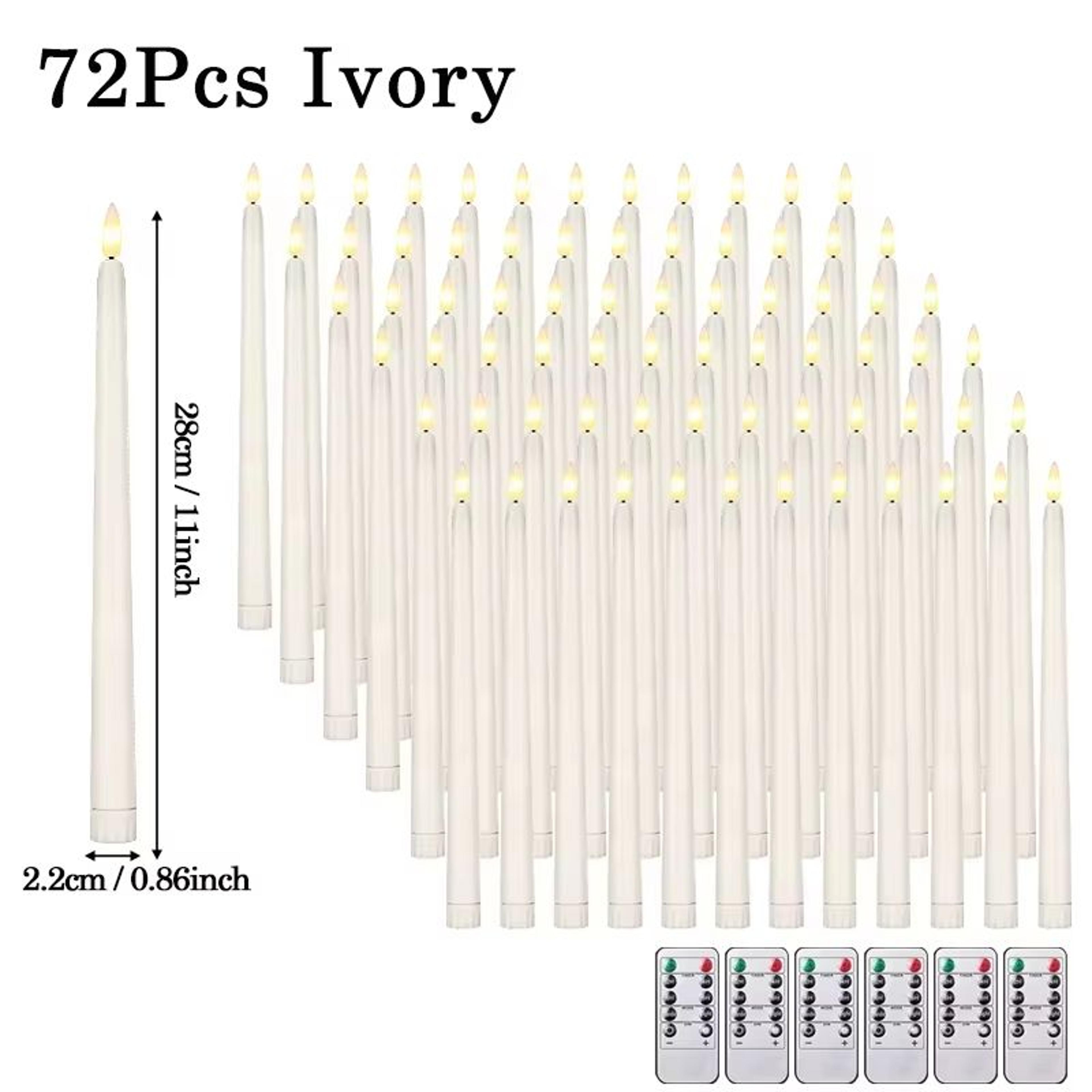 Flameless LED Taper Candle Set With Flickering Light Battery Operated Wedding And Home Decor 14
