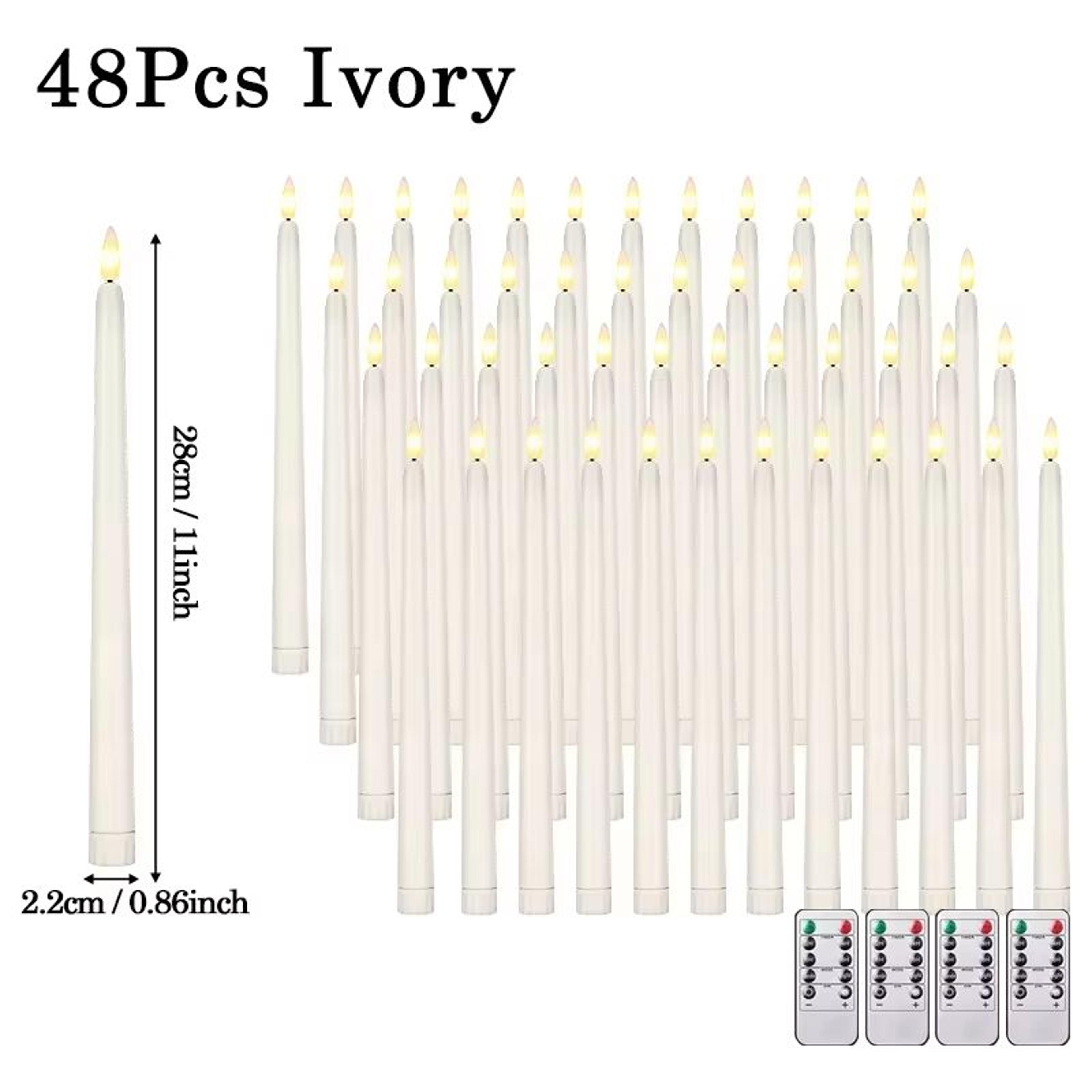 Flameless LED Taper Candle Set With Flickering Light Battery Operated Wedding And Home Decor 15