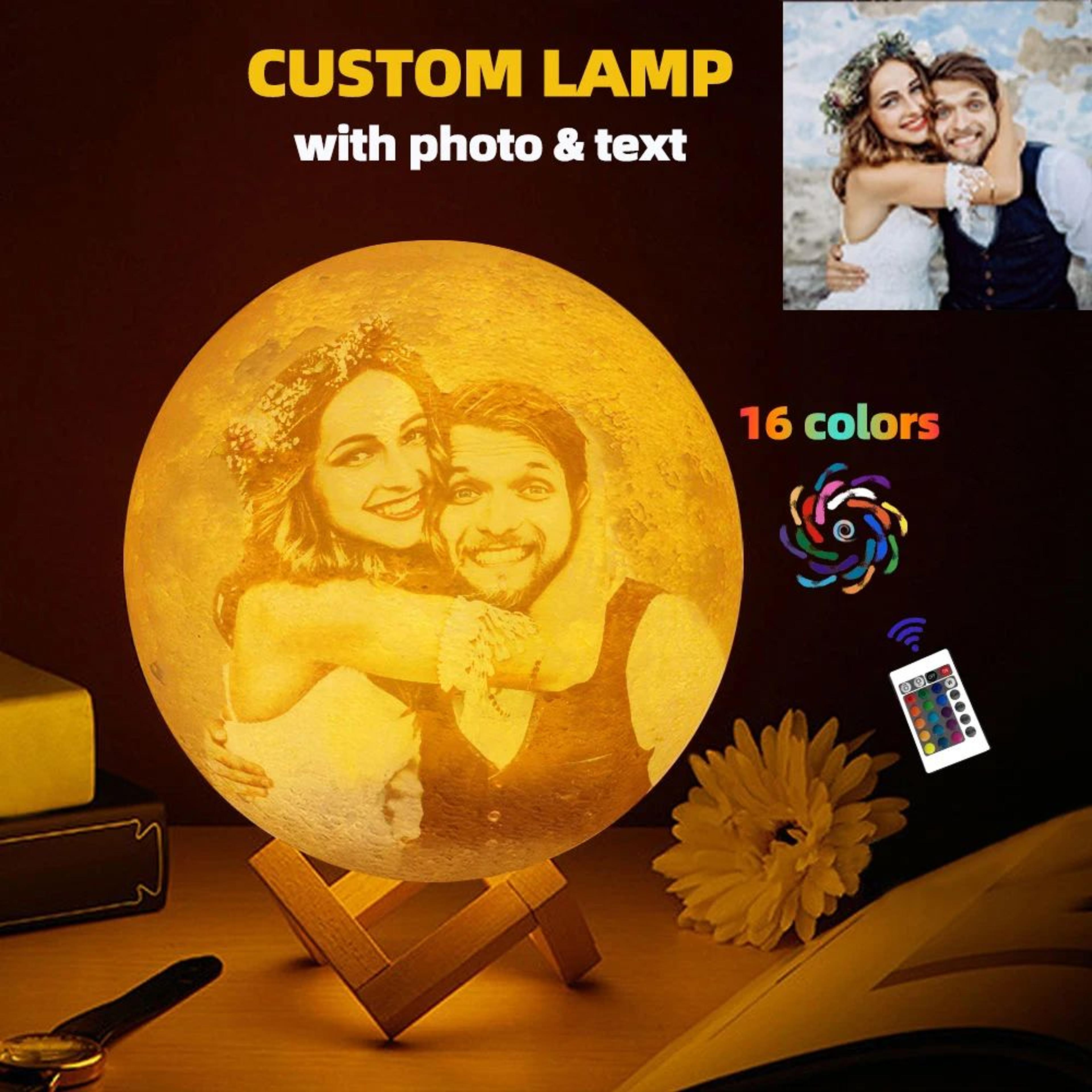 personalized 3d moon lamp custom photo led night light romantic gift for home decor