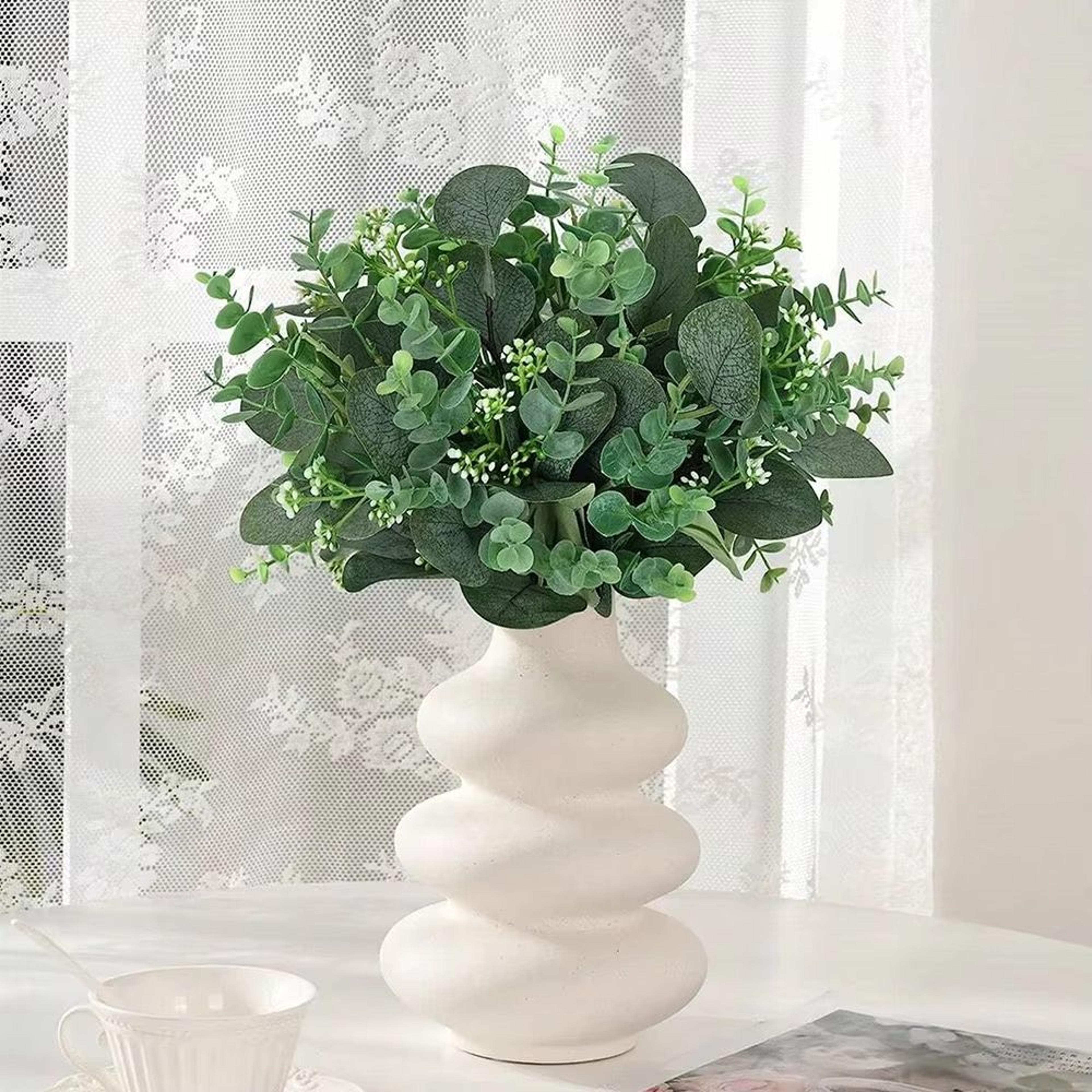 Silver Dollar Artificial Eucalyptus Stems Bundle For Wedding Decor And Home Styling 4