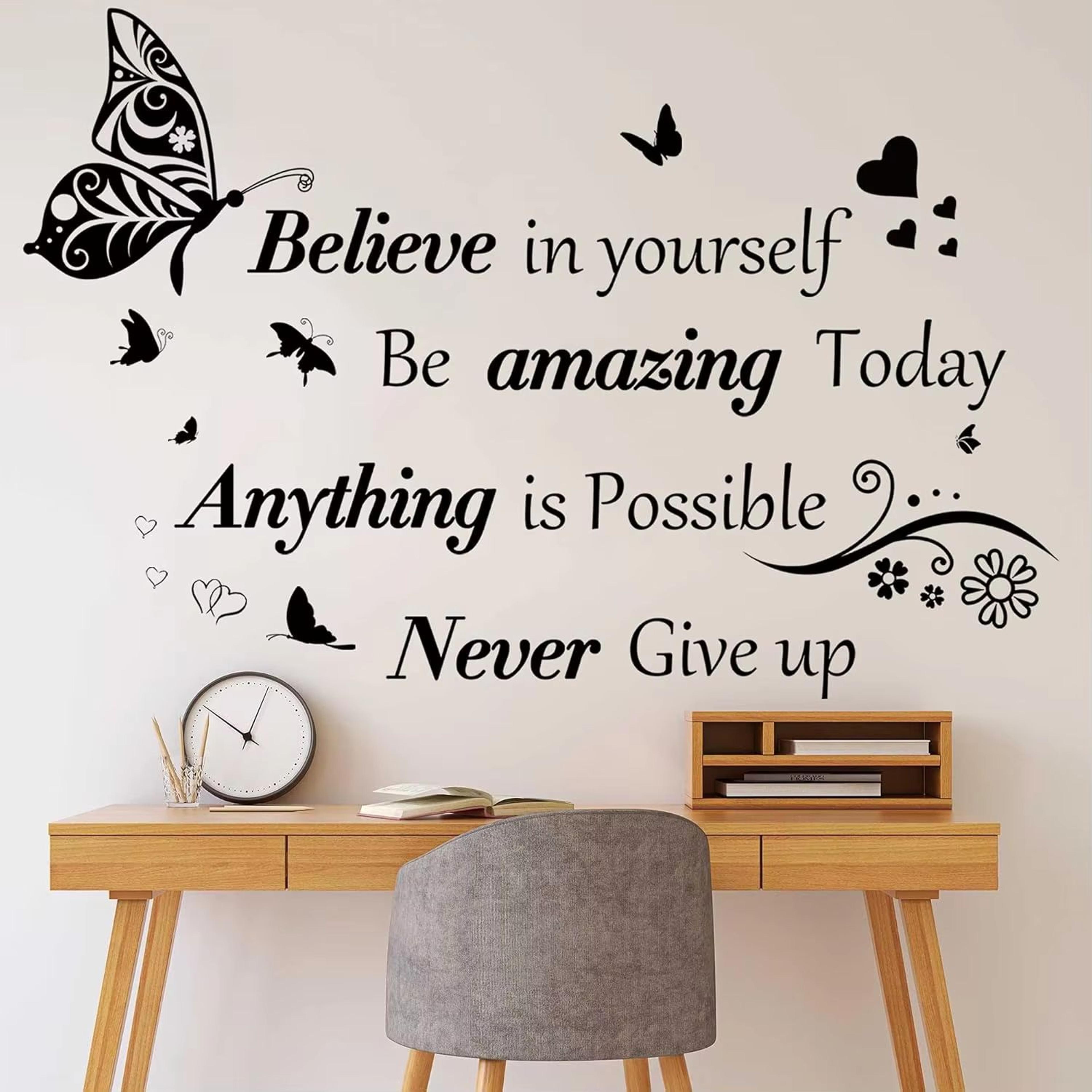 Inspirational Butterfly Wall Stickers With Positive Quotes Peel And Stick Removable Decor 6