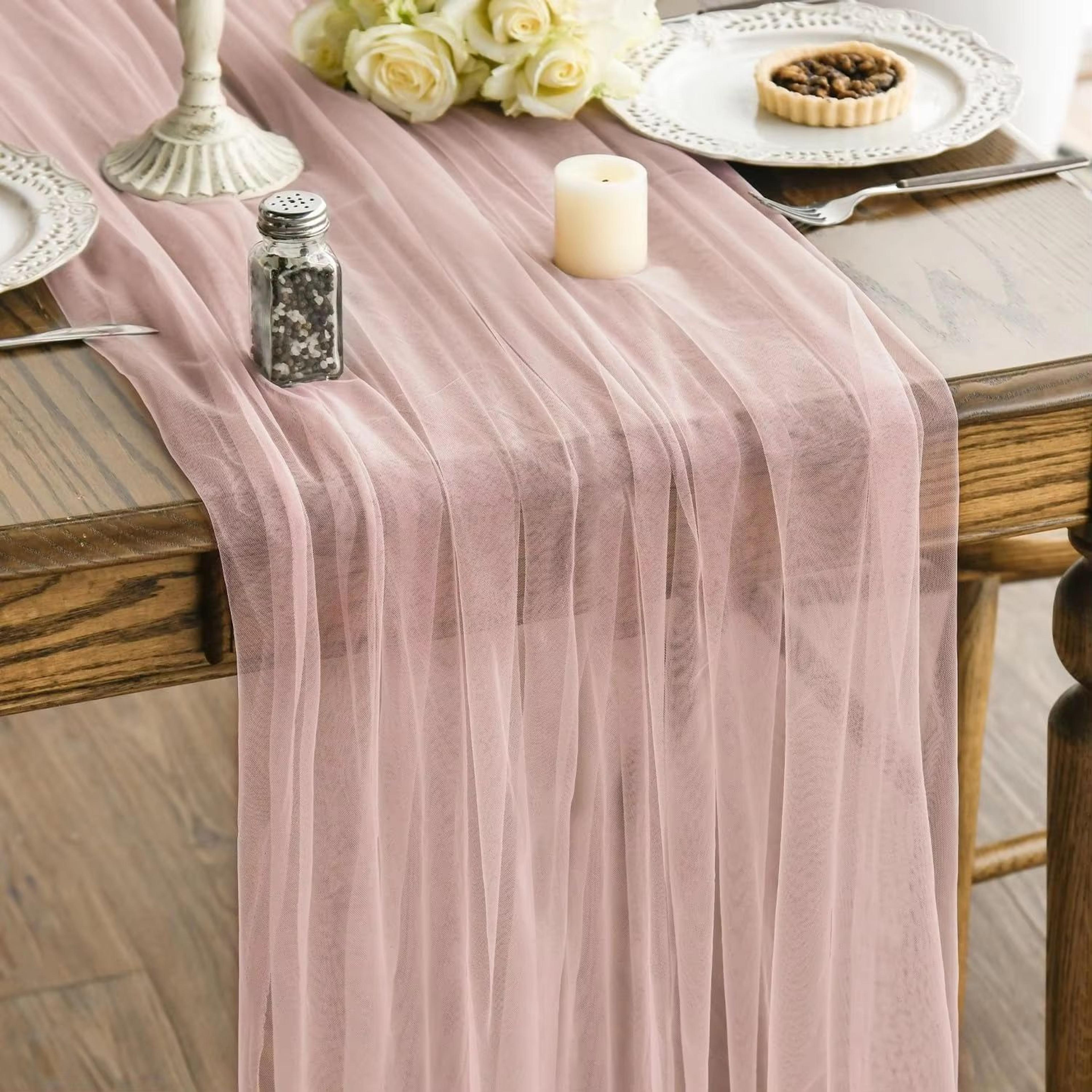 Sheer Gauze Table Runner 10 Ft Romantic Wedding  Party Decor 10