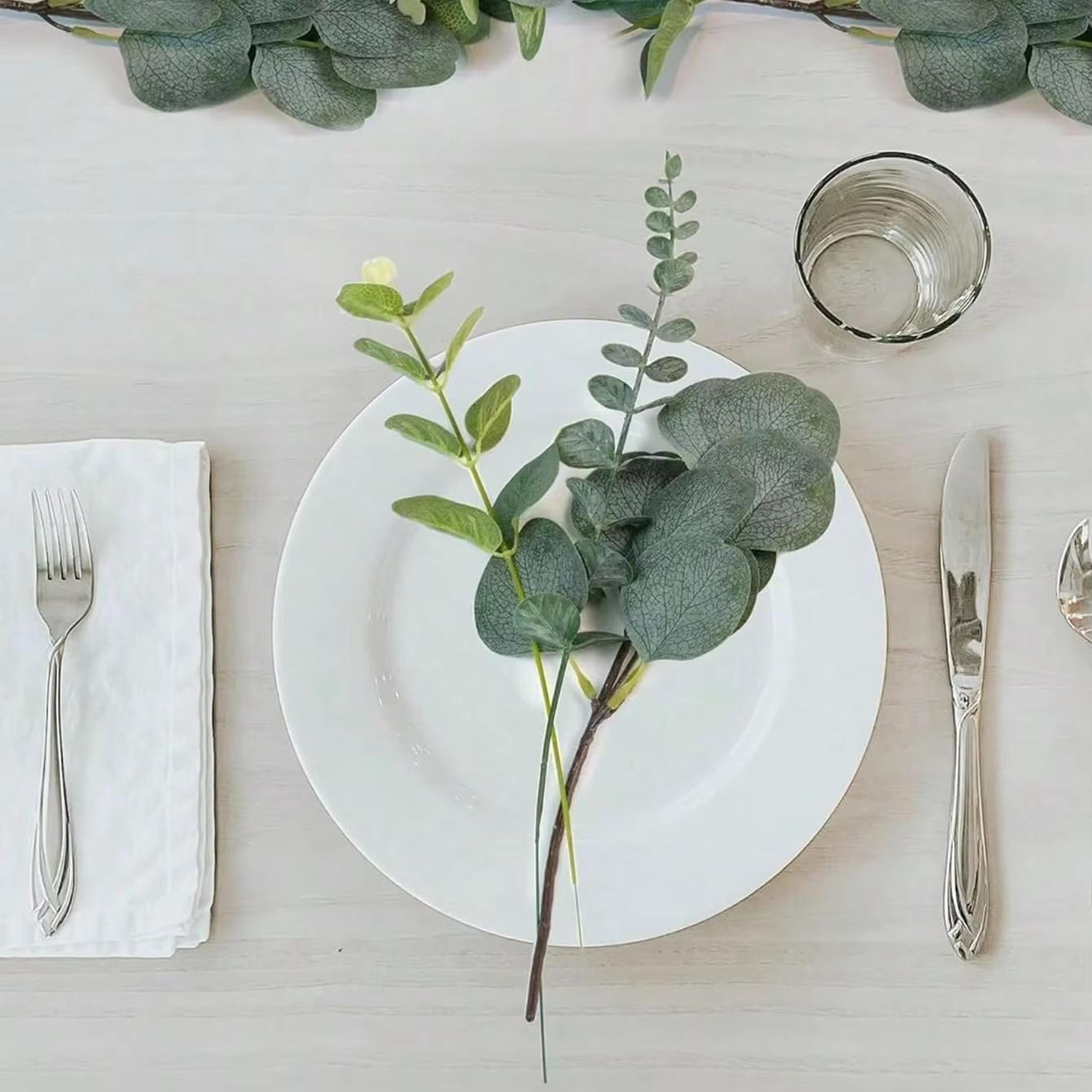 Artificial Eucalyptus Bouquet Set Faux Greenery Stems For Home And Event Decor 3