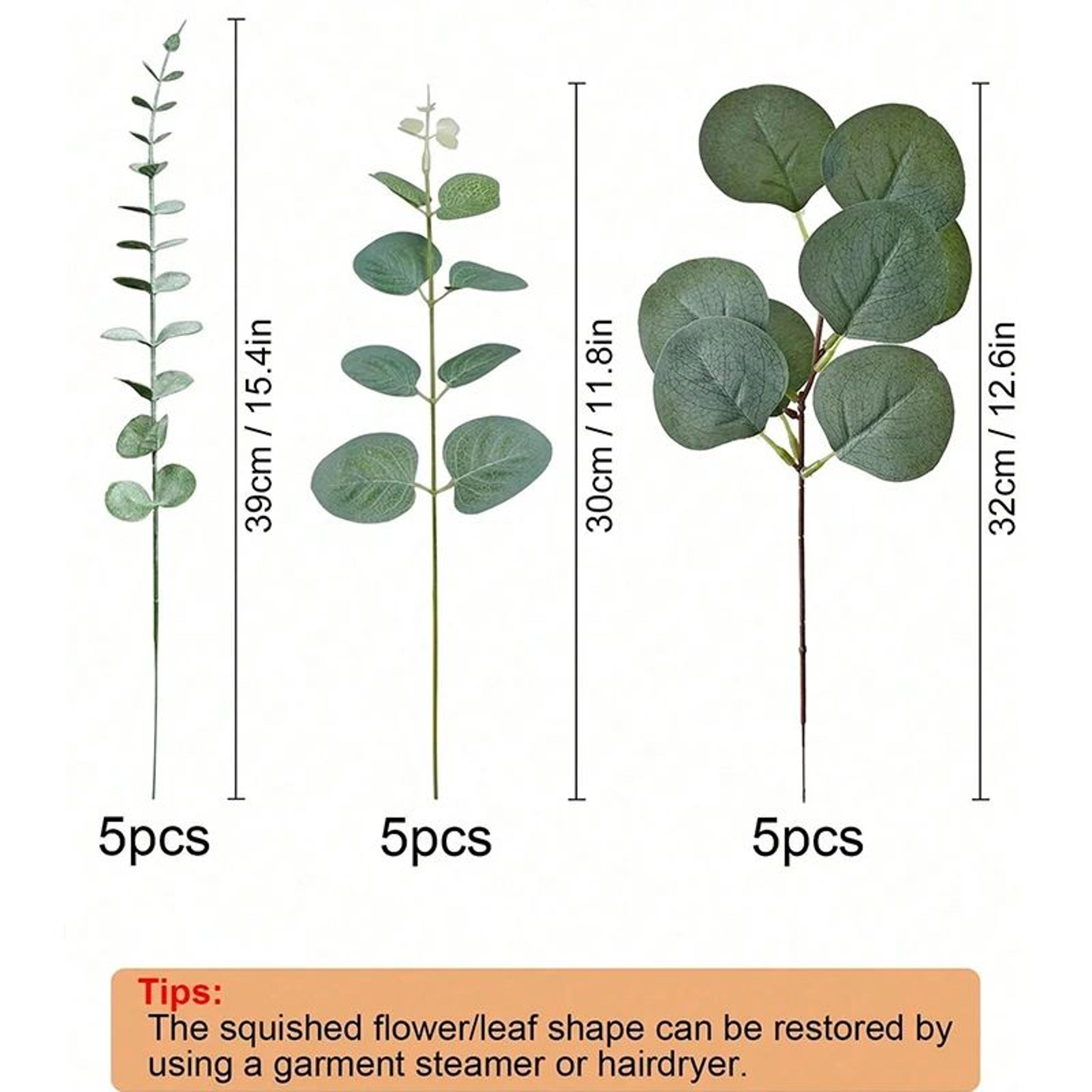 Artificial Eucalyptus Bouquet Set Faux Greenery Stems For Home And Event Decor 4