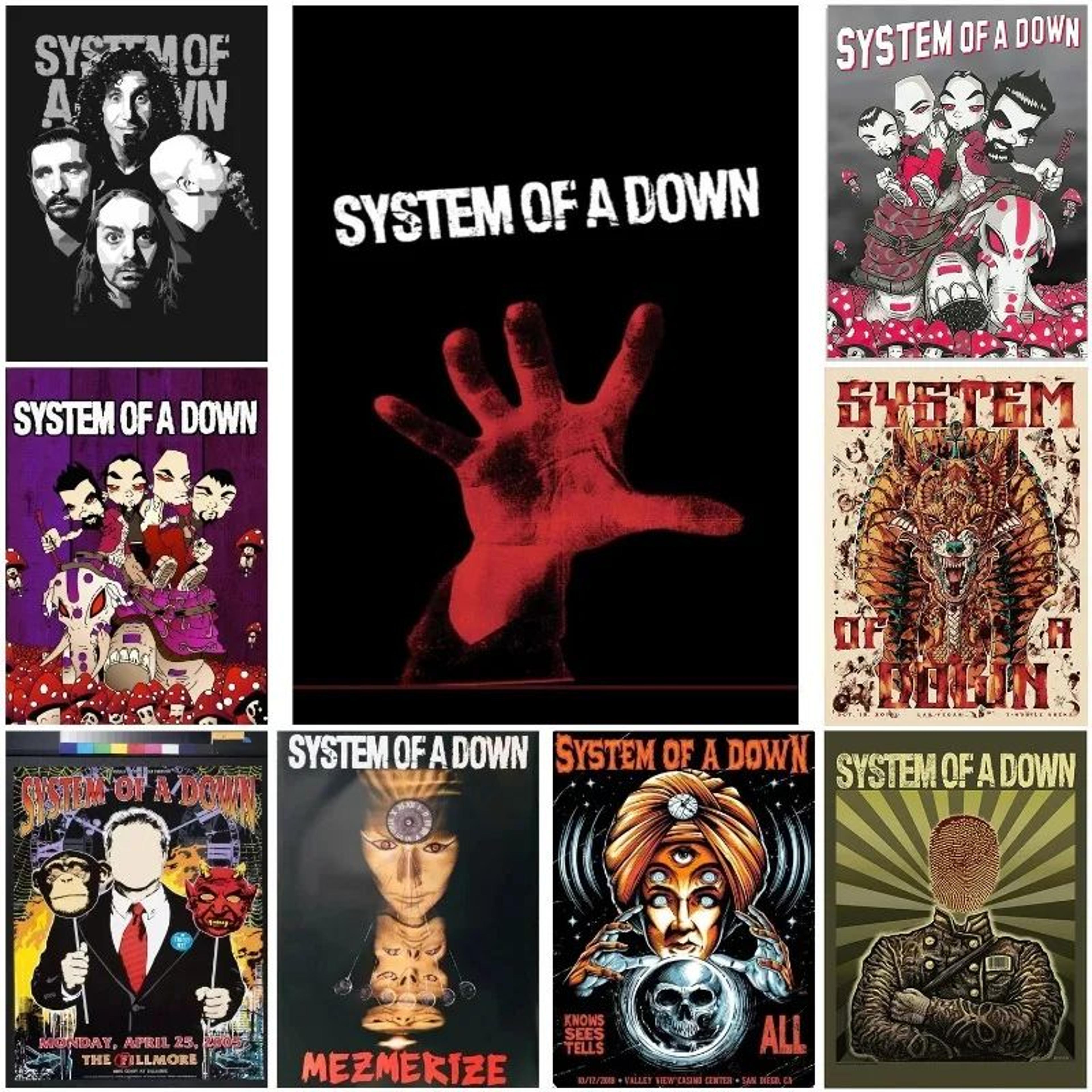 system of a down canvas poster set heavy metal album wall art decor