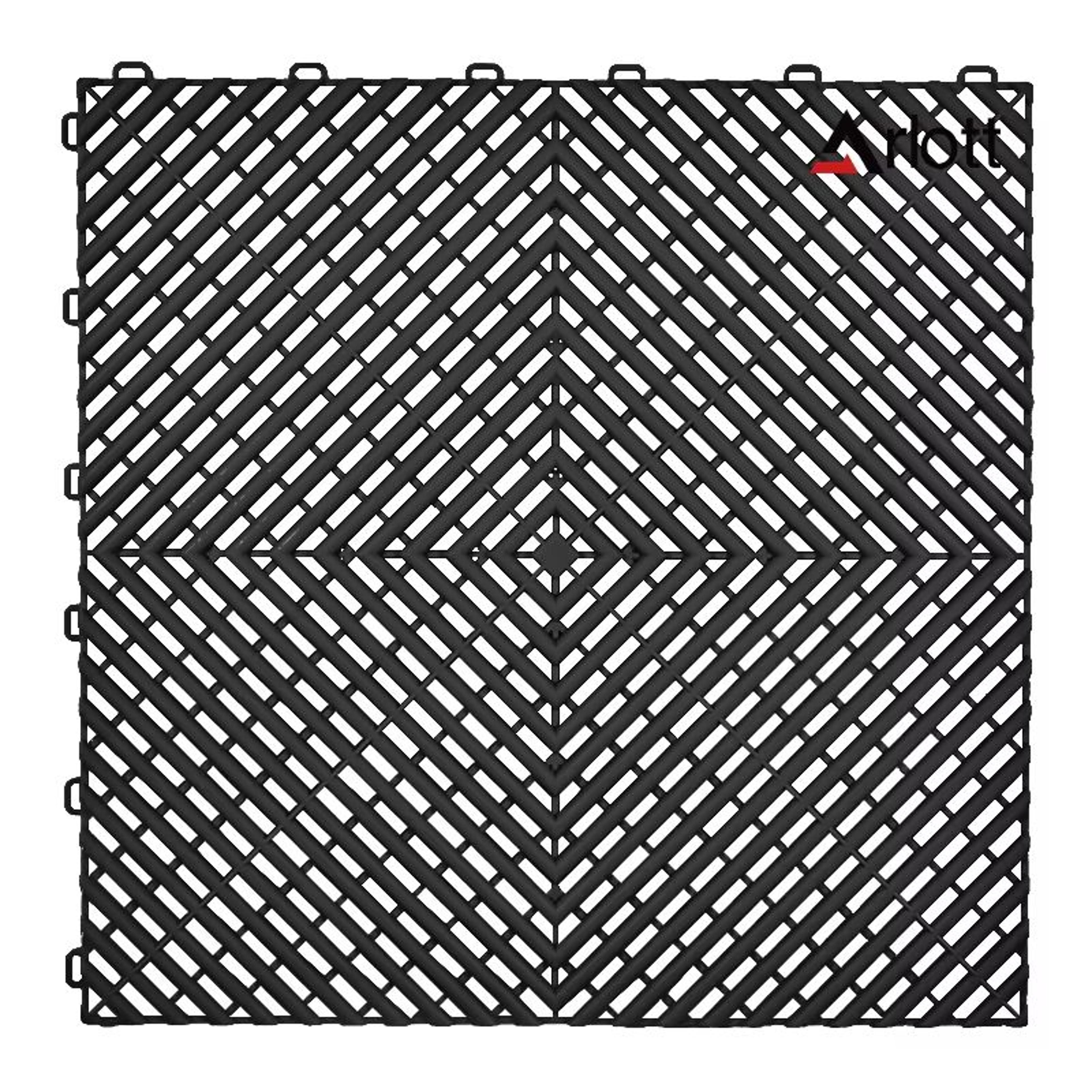 Heavy Duty Interlocking Garage Floor Tiles 1575x1575in Drainage Car Wash Mat 13
