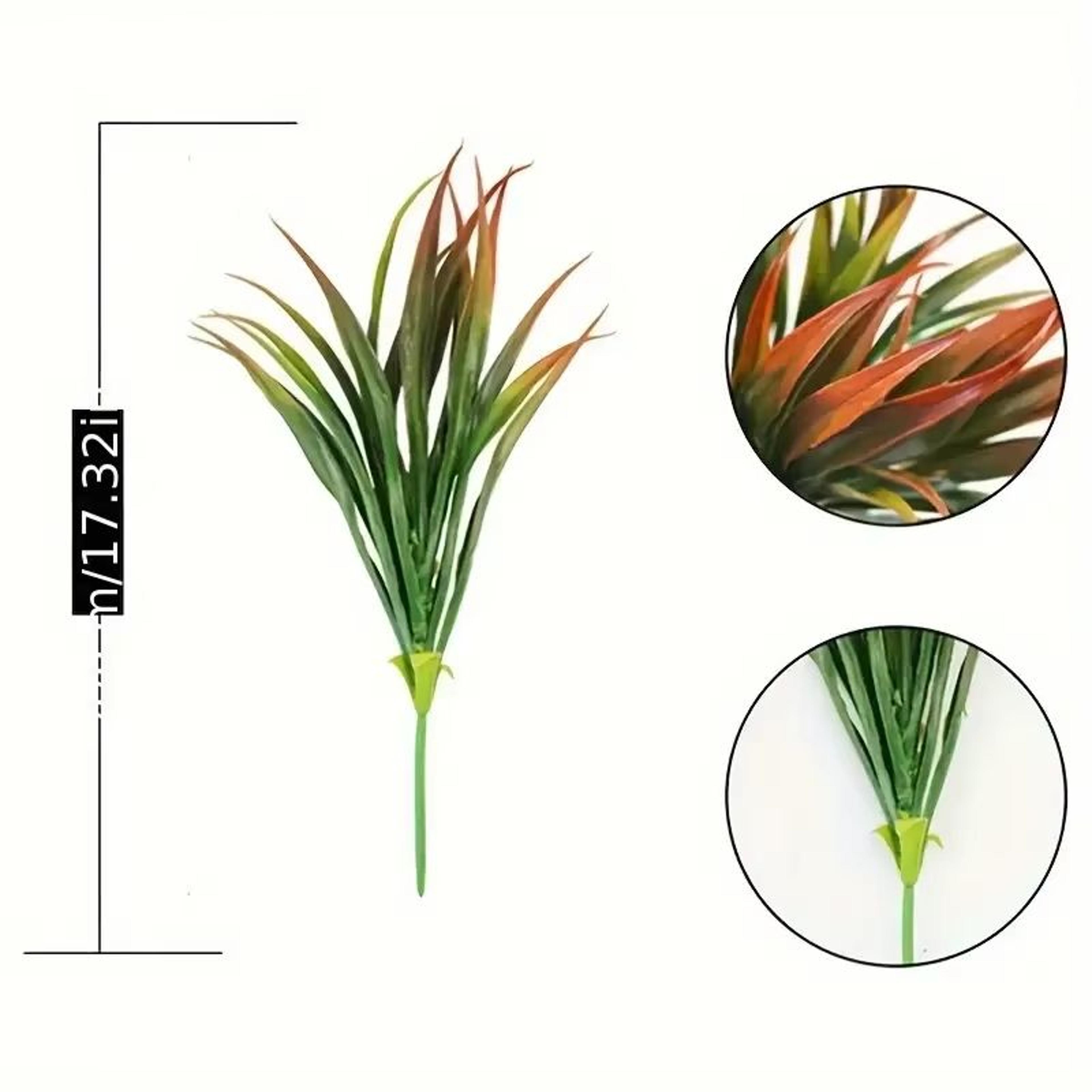 UV Resistant Artificial Outdoor Plants Set Tall Grass Tropical Faux Greenery Decor 17