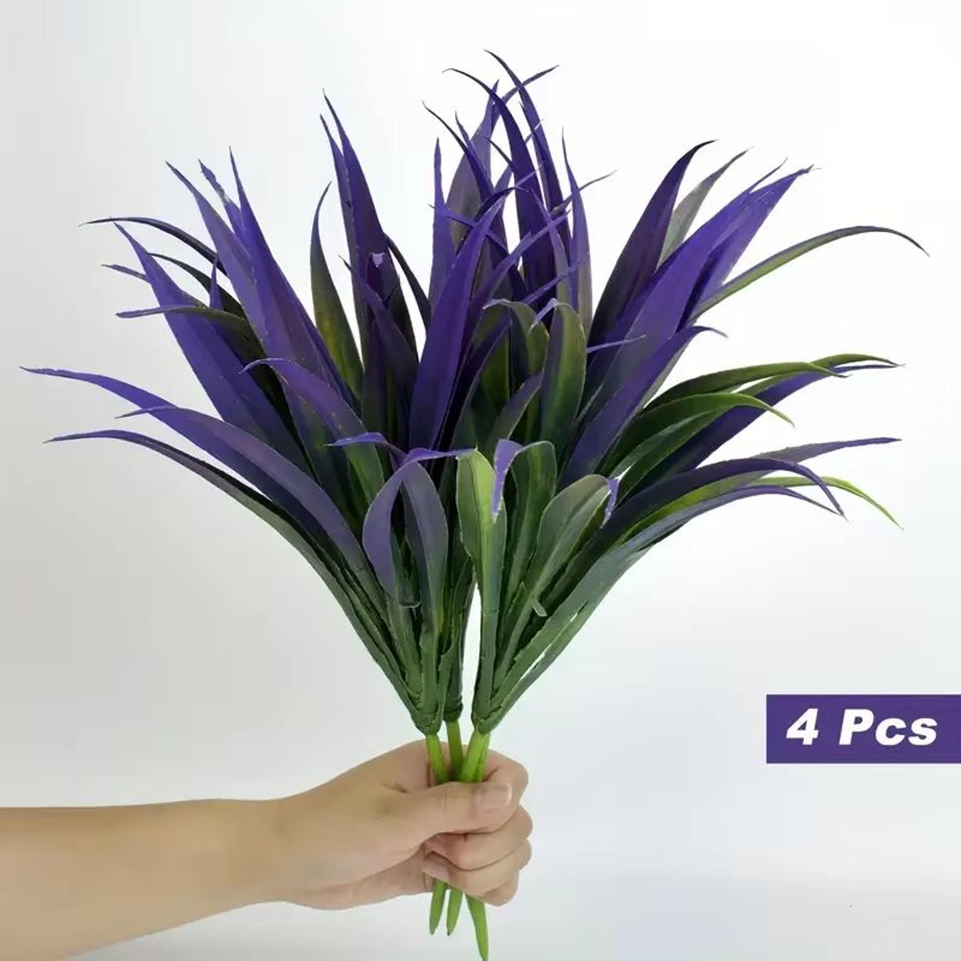 UV Resistant Artificial Outdoor Plants Set Tall Grass Tropical Faux Greenery Decor 3