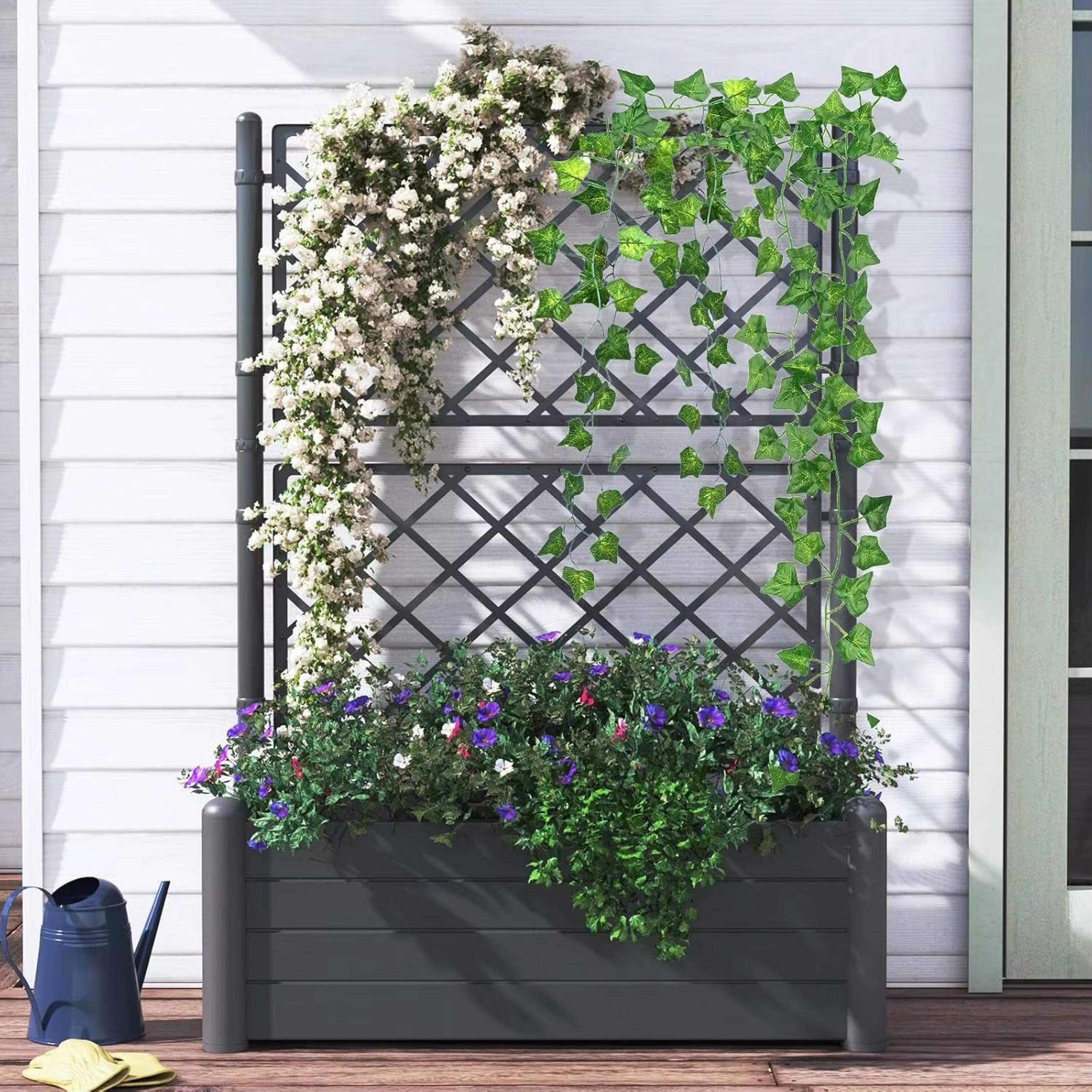 Artificial Ivy Leaf Garland Vine Decor UV Resistant Faux Hanging Plant 4
