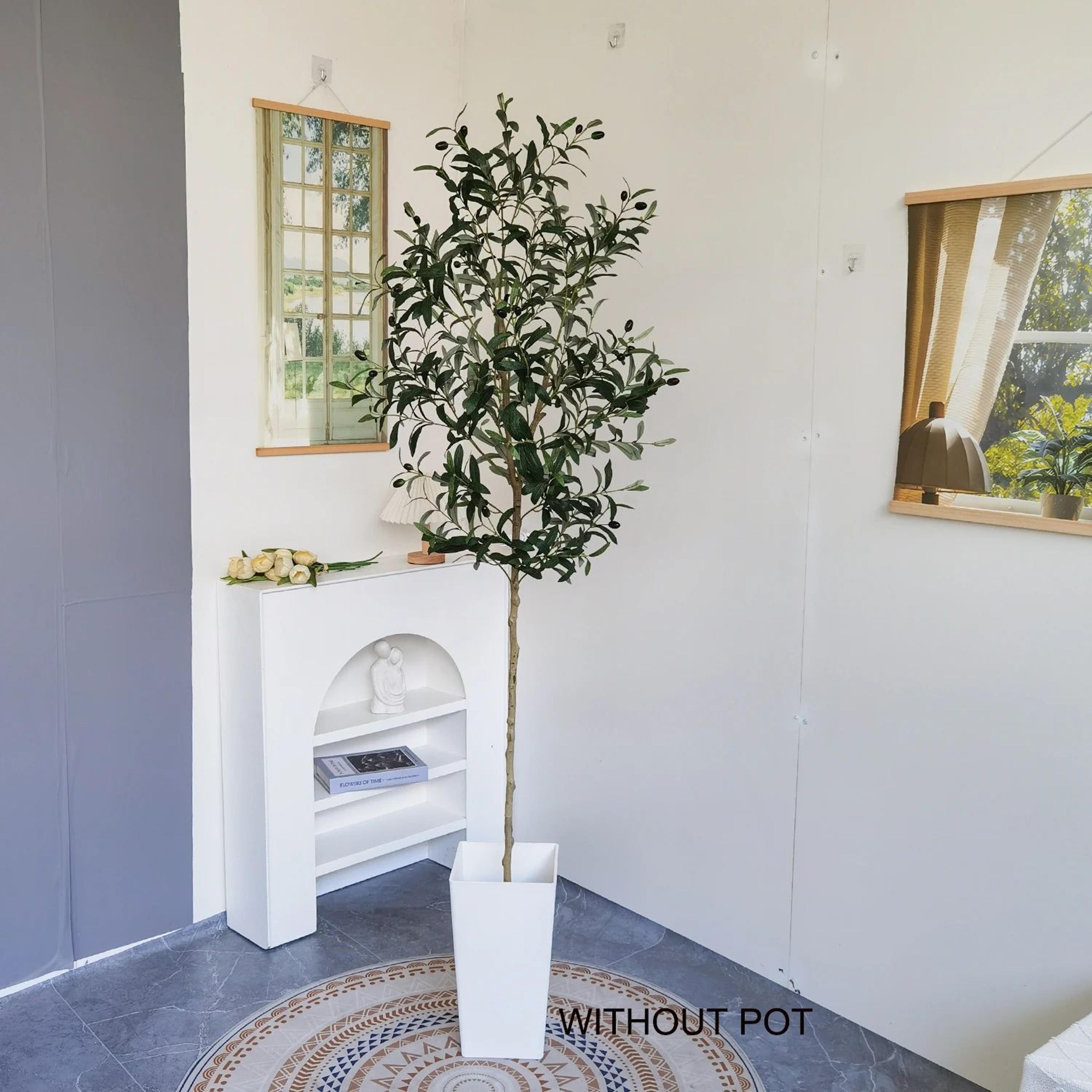Minimalist Artificial Olive Tree Branch 4771in Faux Olive Leaves Modern Home Decor 2