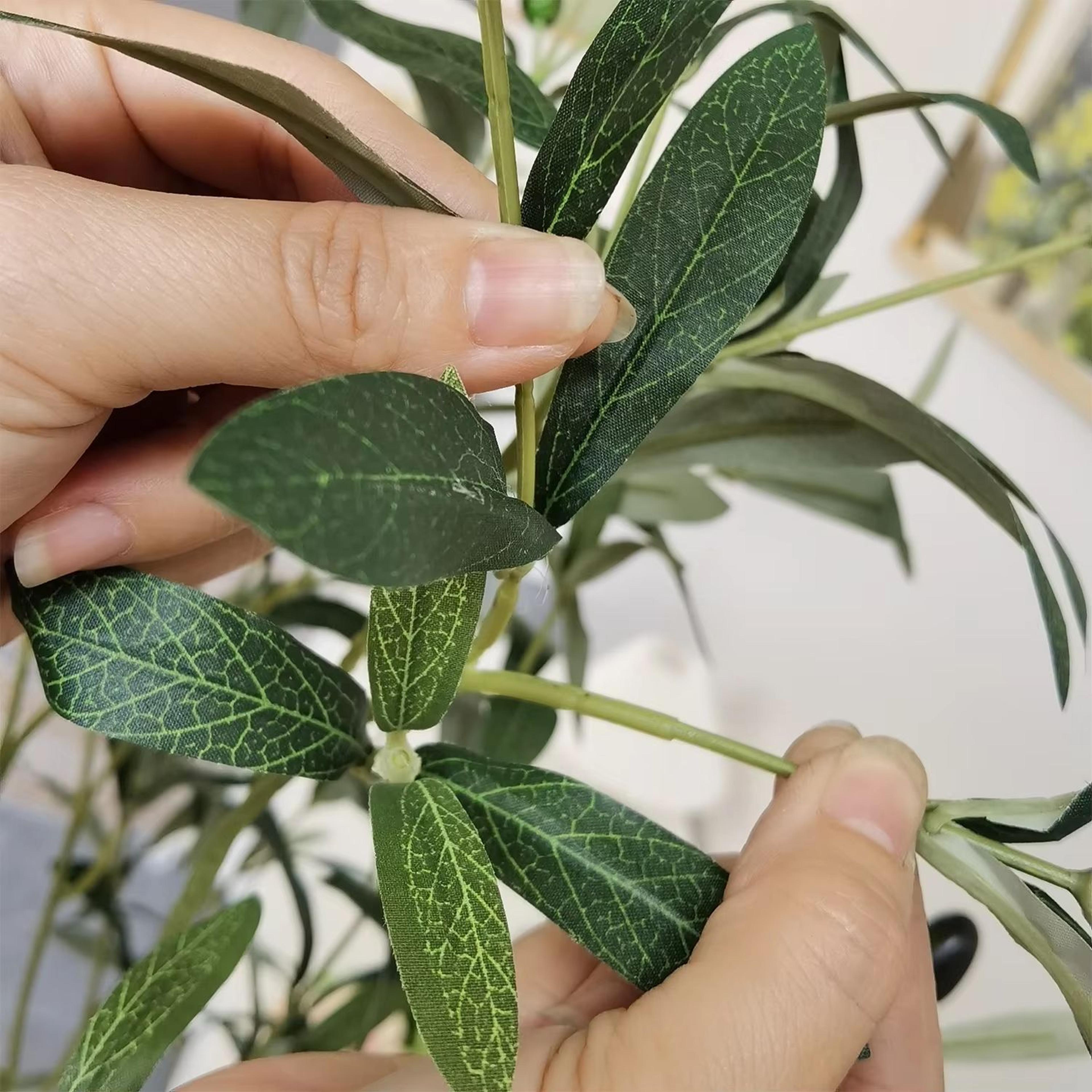Minimalist Artificial Olive Tree Branch 4771in Faux Olive Leaves Modern Home Decor 5