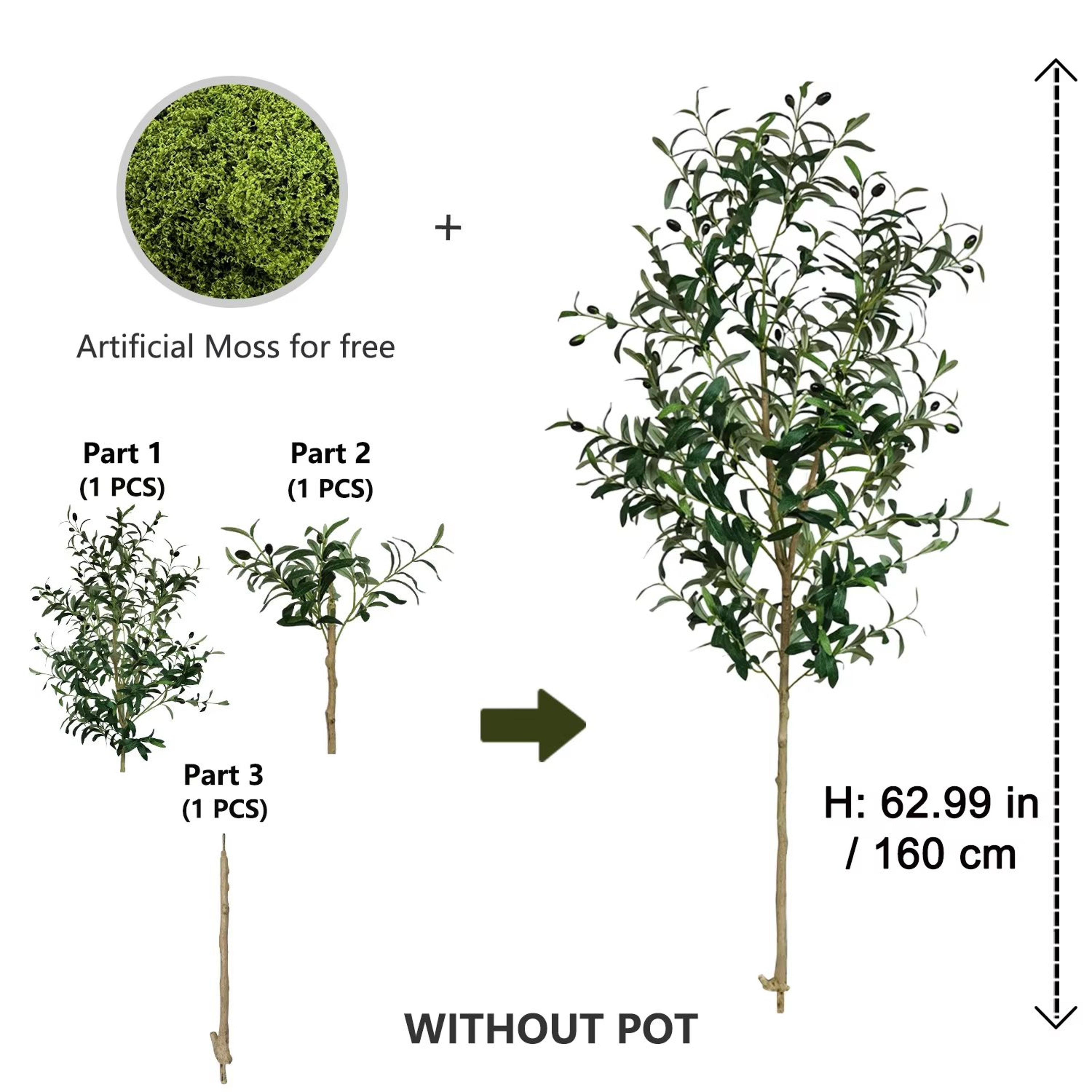 Minimalist Artificial Olive Tree Branch 4771in Faux Olive Leaves Modern Home Decor 8