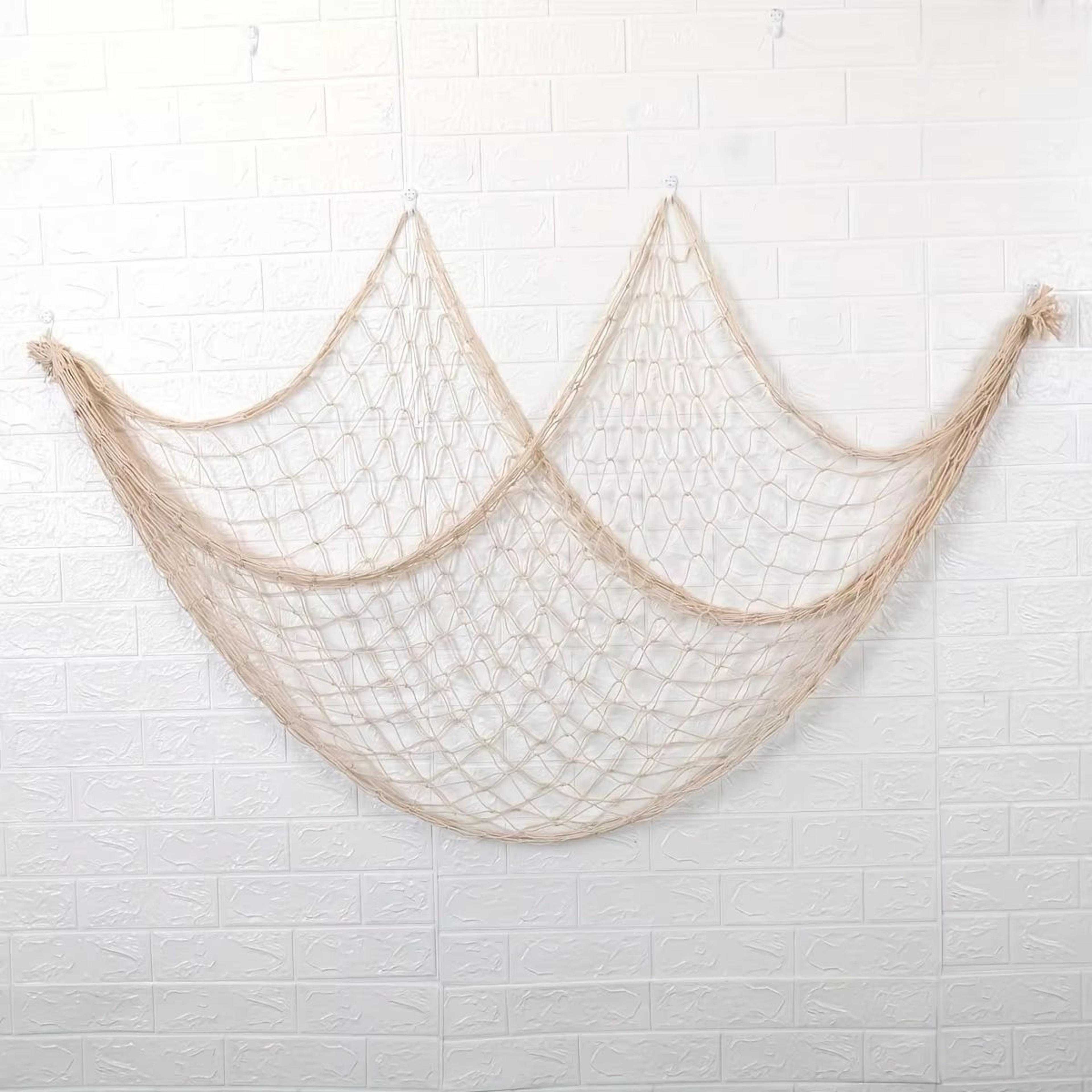 Nautical Fishing Net Wall Hanging Coastal Beach Party Decor Hawaiian Pirate Theme 1