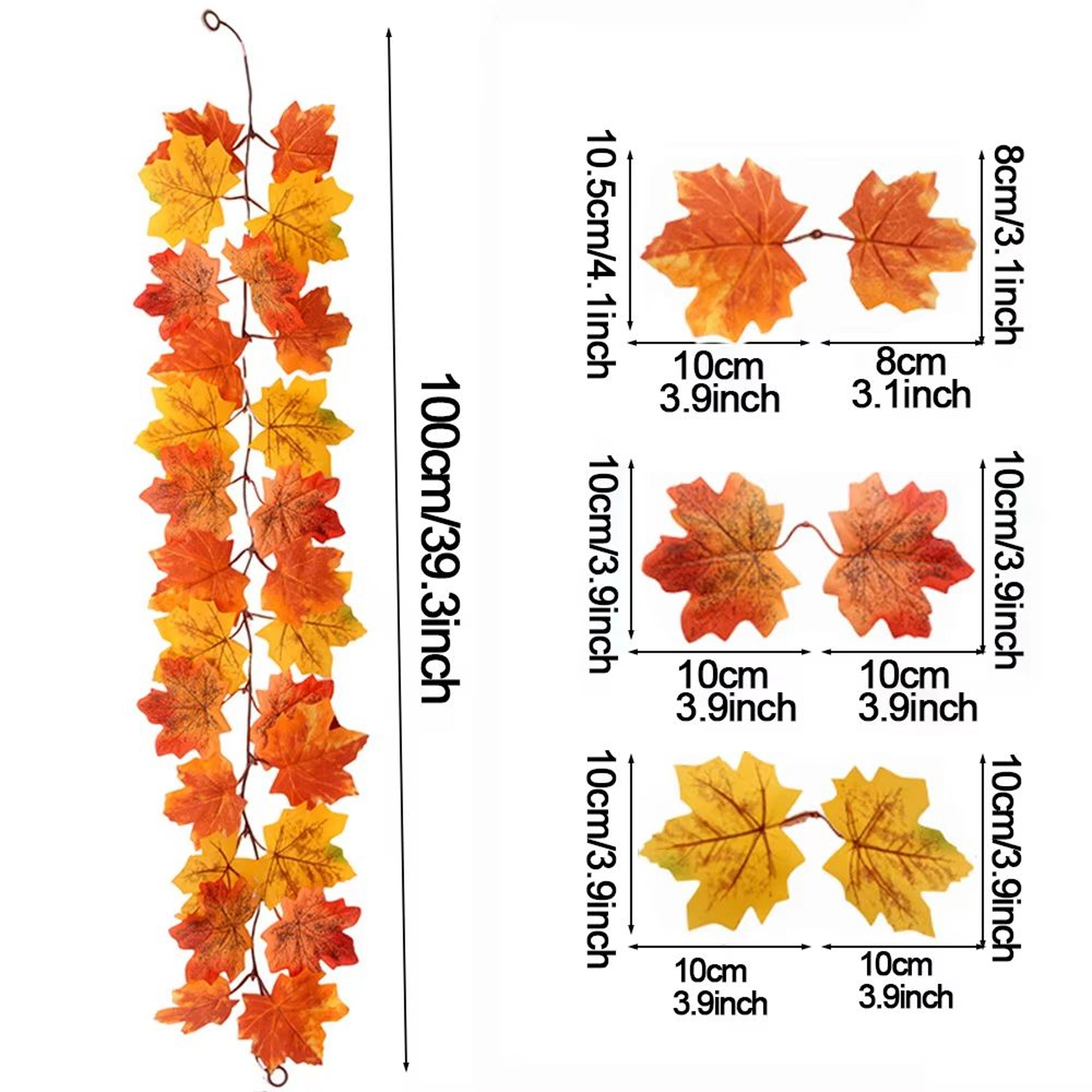 Artificial Maple Leaf Garland For Autumn Home Wedding  Fireplace Decor 15