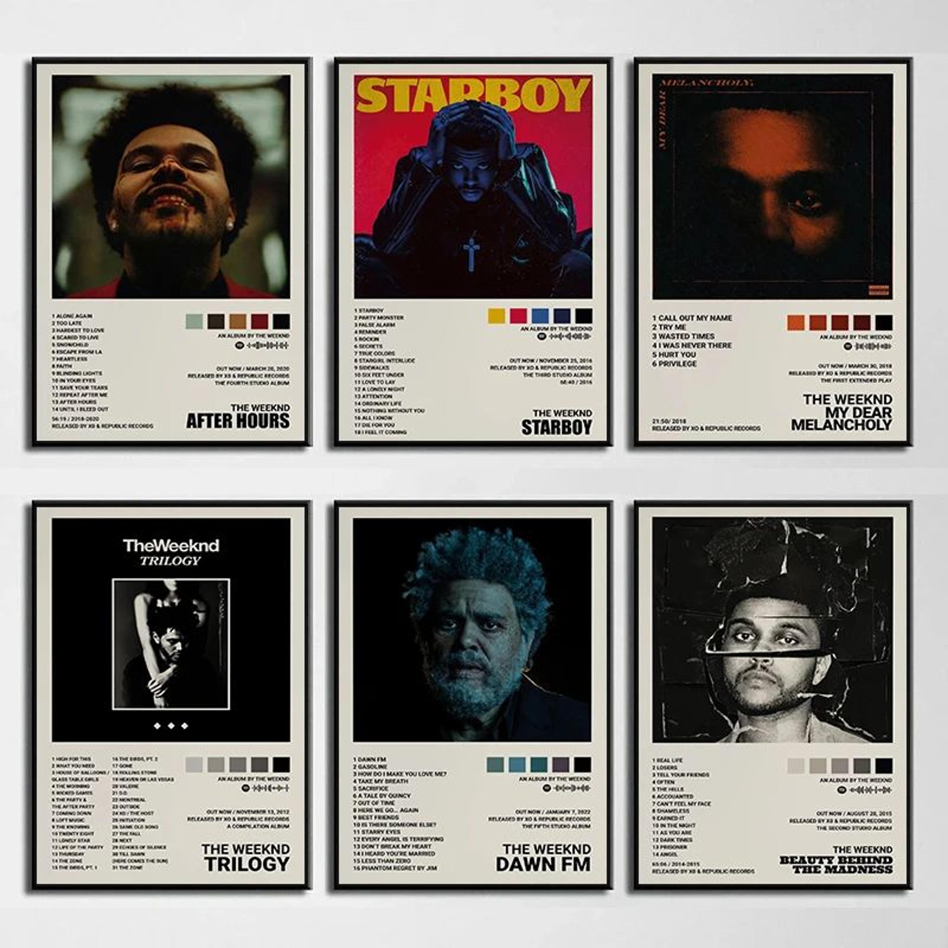 the weeknd hip hop canvas poster modern album wall art music room decor