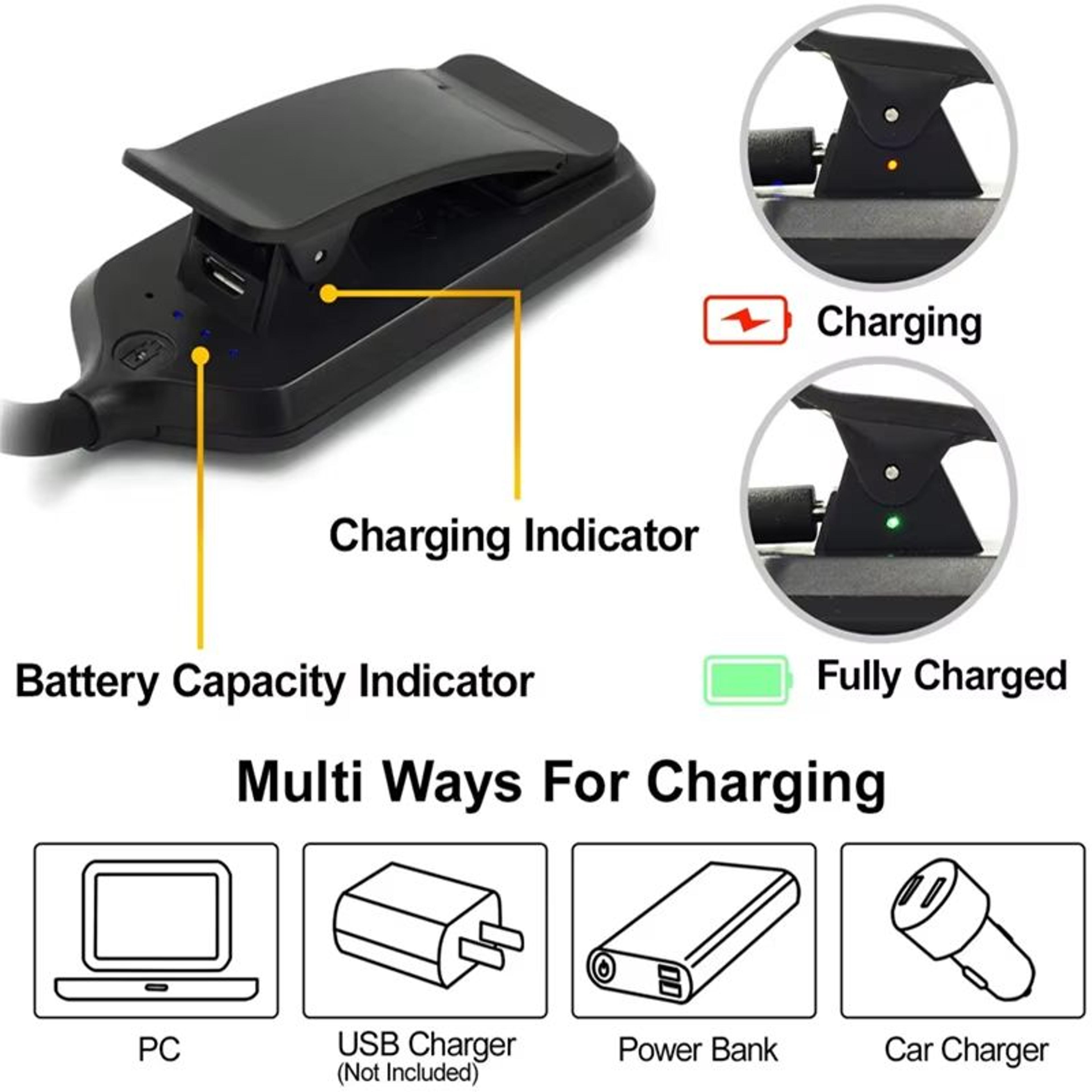 Mini USB Rechargeable Clip On Book Light Flexible LED Reading Lamp 2