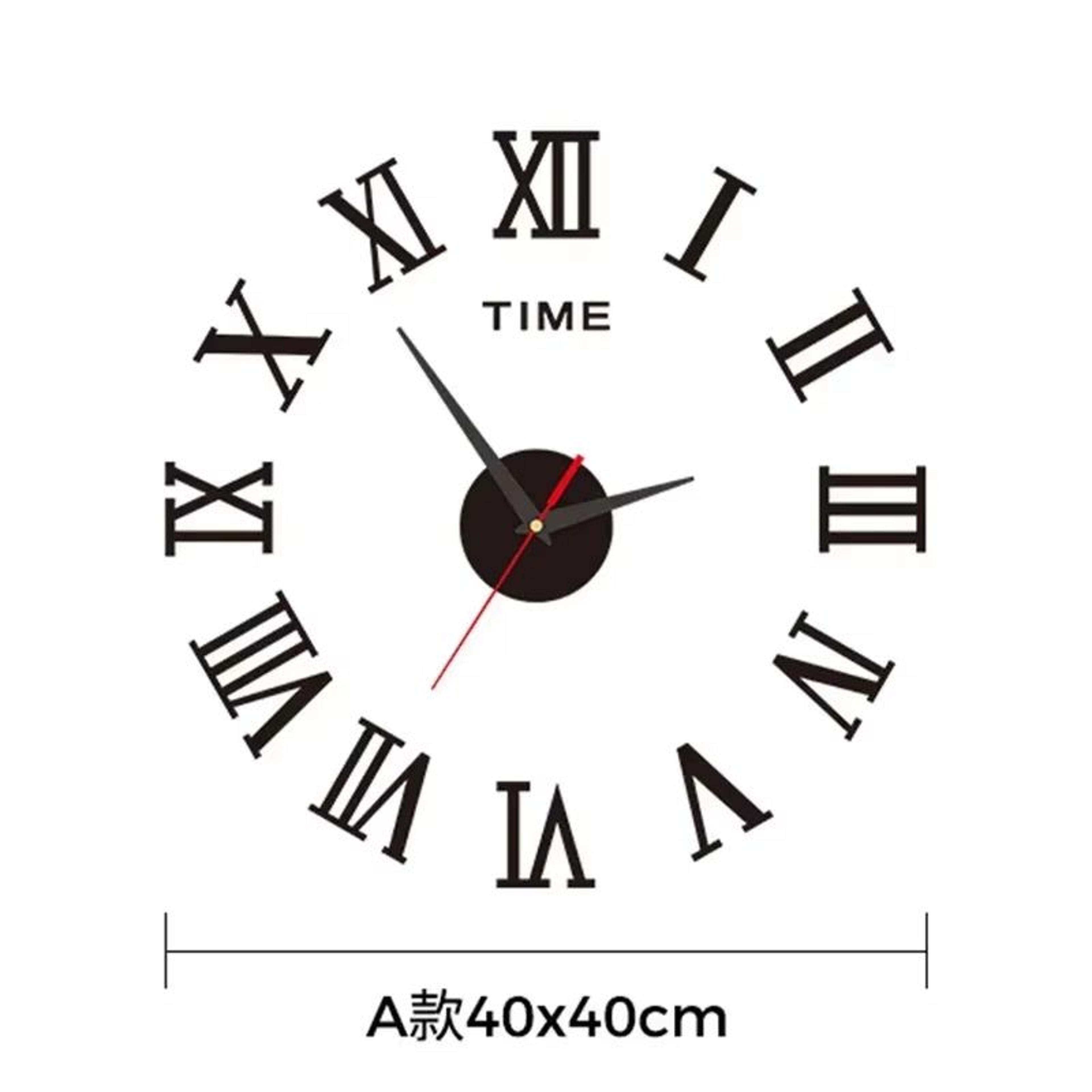 Large 3D DIY Wall Clock Frameless Silent Sticker Modern Wall Decor 7