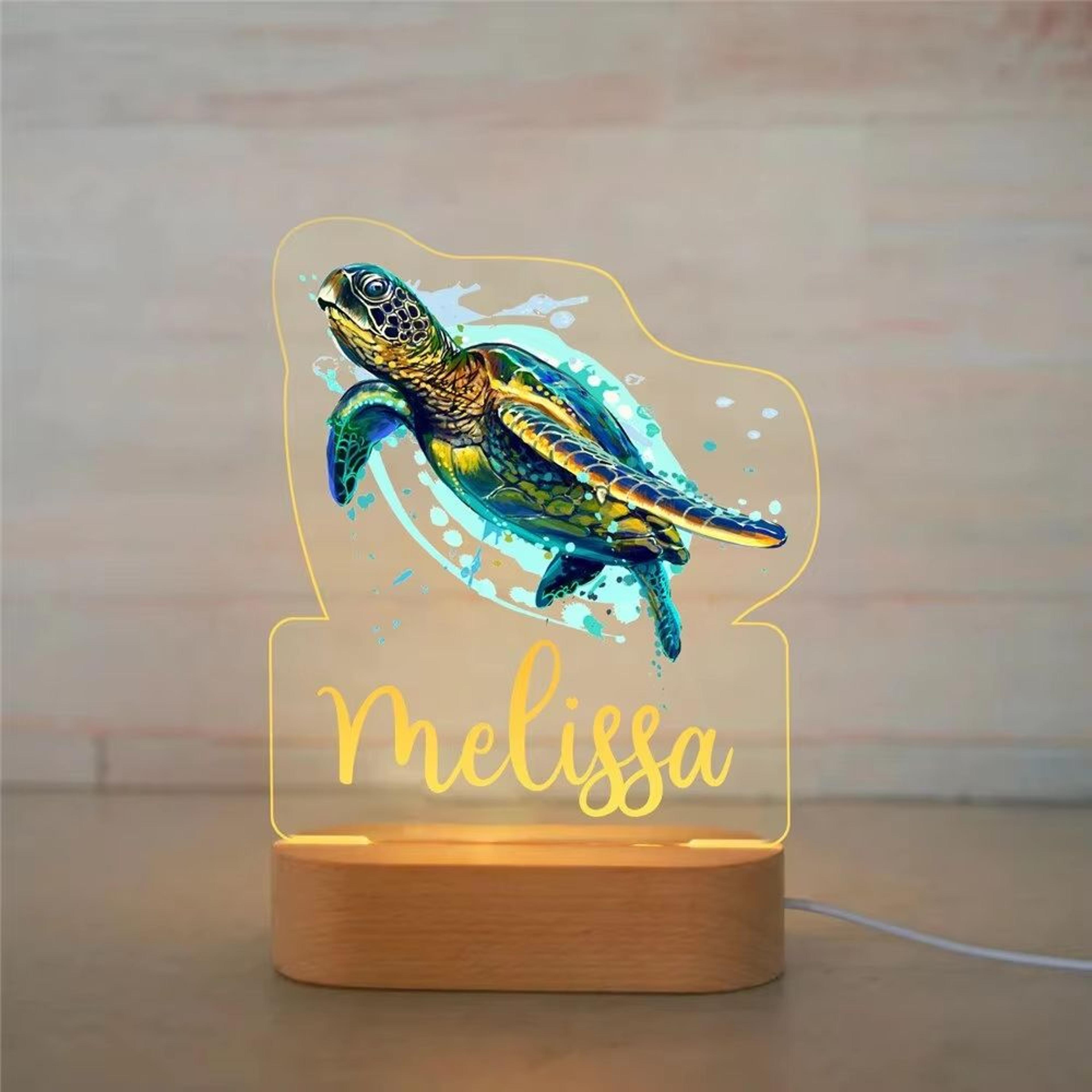 Personalized Animal Name Night Light Acrylic LED Lamp For Kids Bedroom 6