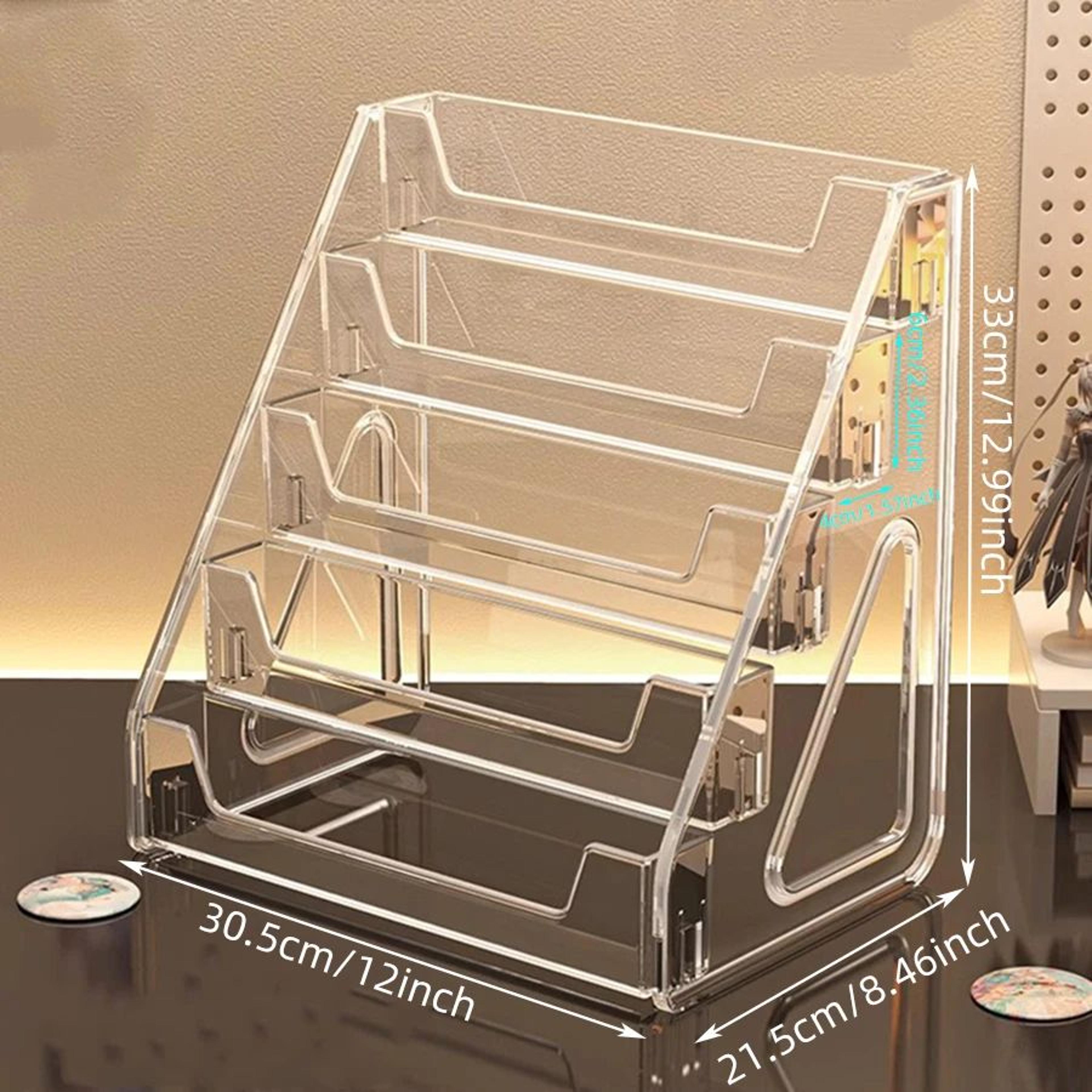 ClearTier Transparent Greeting Card Display Rack 7 Layer Desktop Organizer 5