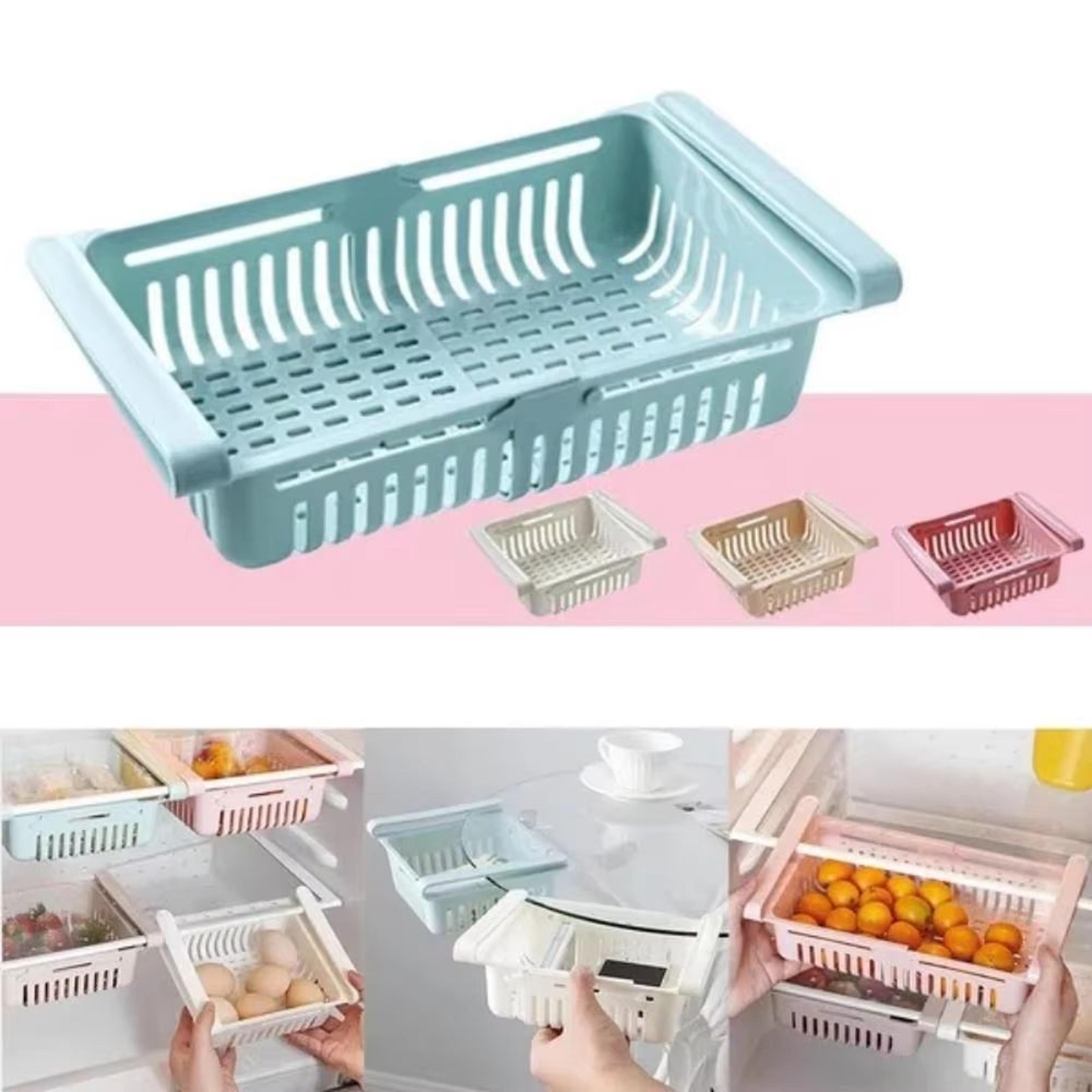 PullOut Refrigerator Drawer Organizer With Adjustable Shelf Fit And FreshKeeping Design 3