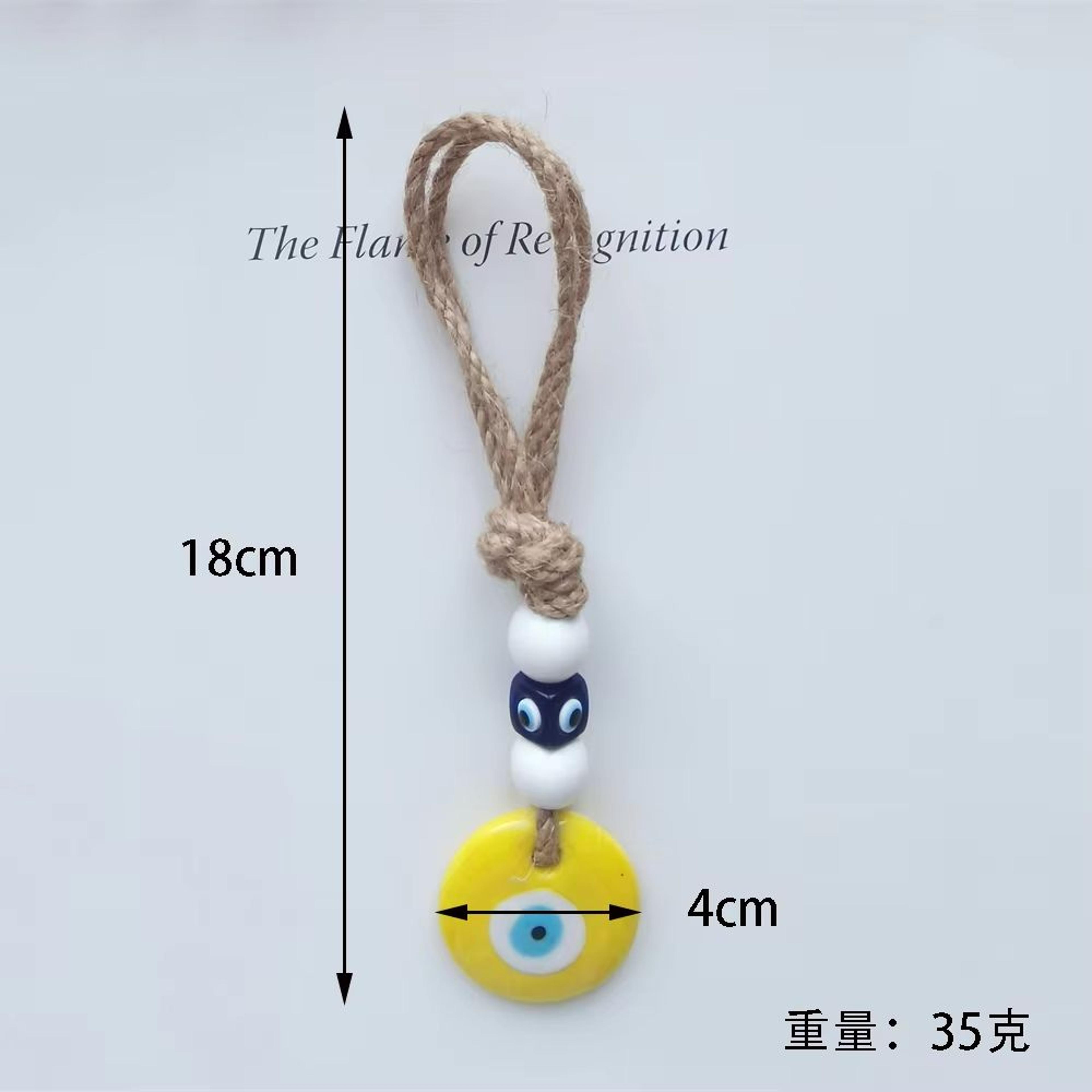 Colorful Turkish Evil Eye Glass Wall Hanging With Multicolor Beads For Home Protection 14