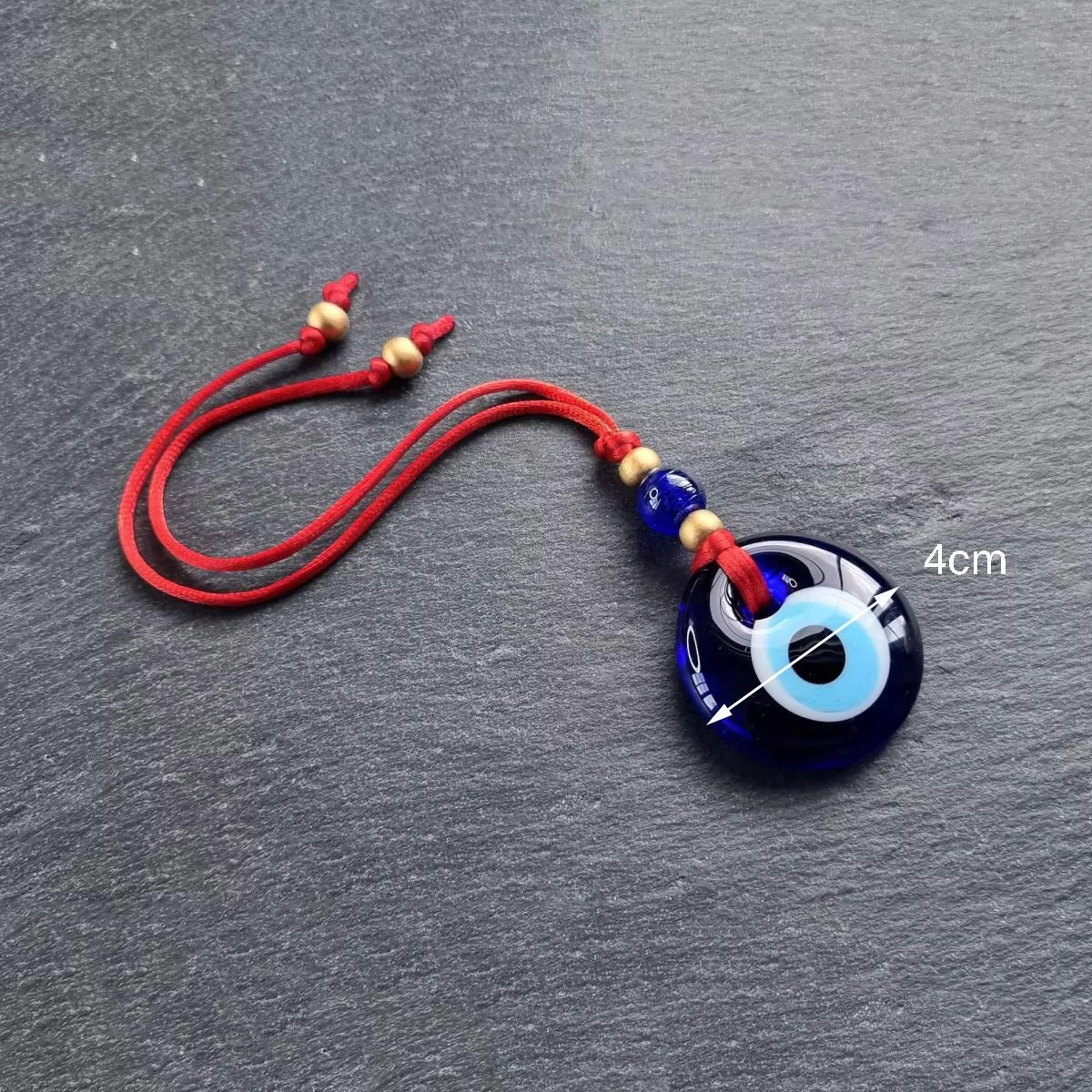 Colorful Turkish Evil Eye Glass Wall Hanging With Multicolor Beads For Home Protection 16