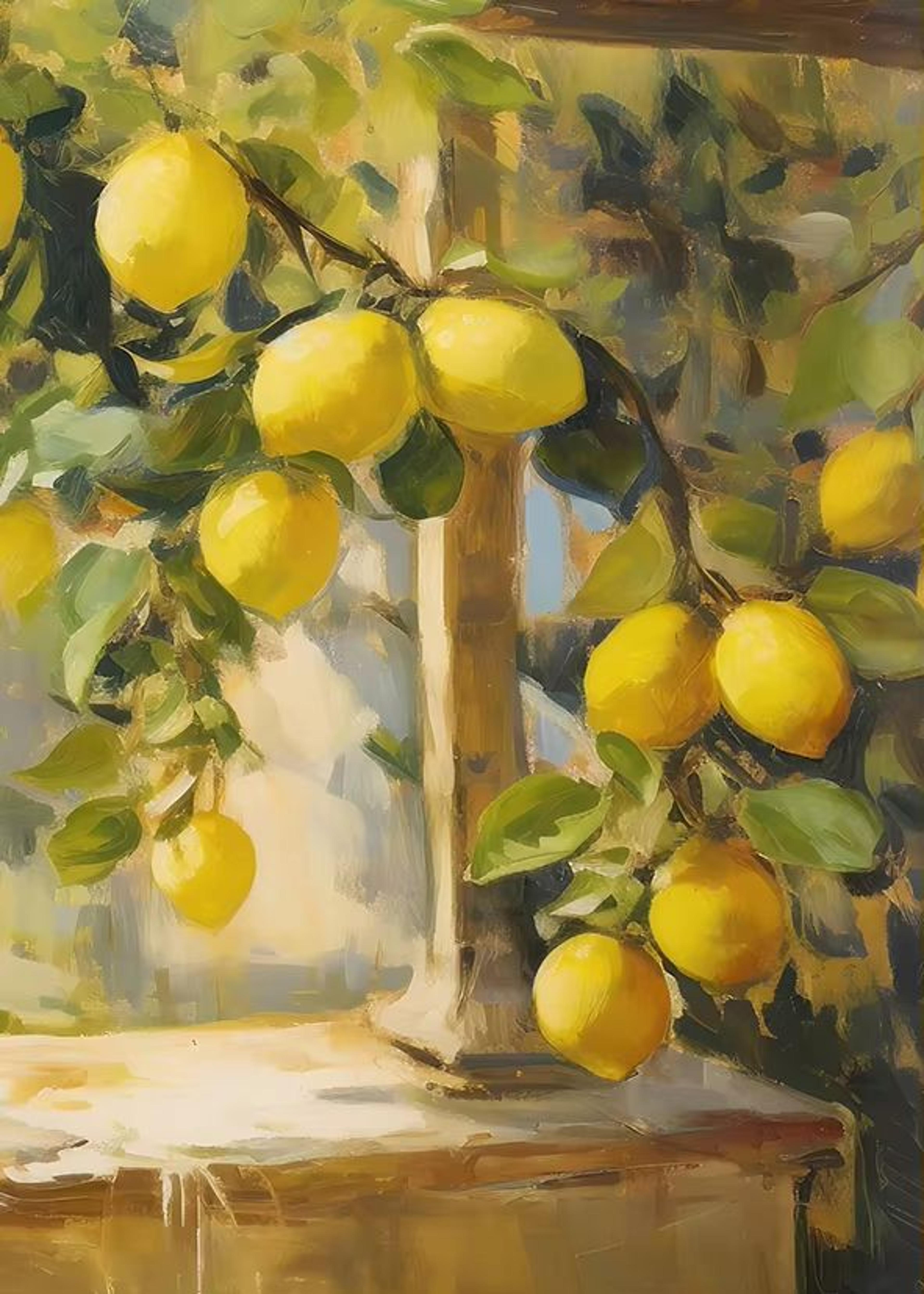 Retro Lemon Garden Canvas Wall Art Print For Summer Home Decor And Modern Living Spaces 11