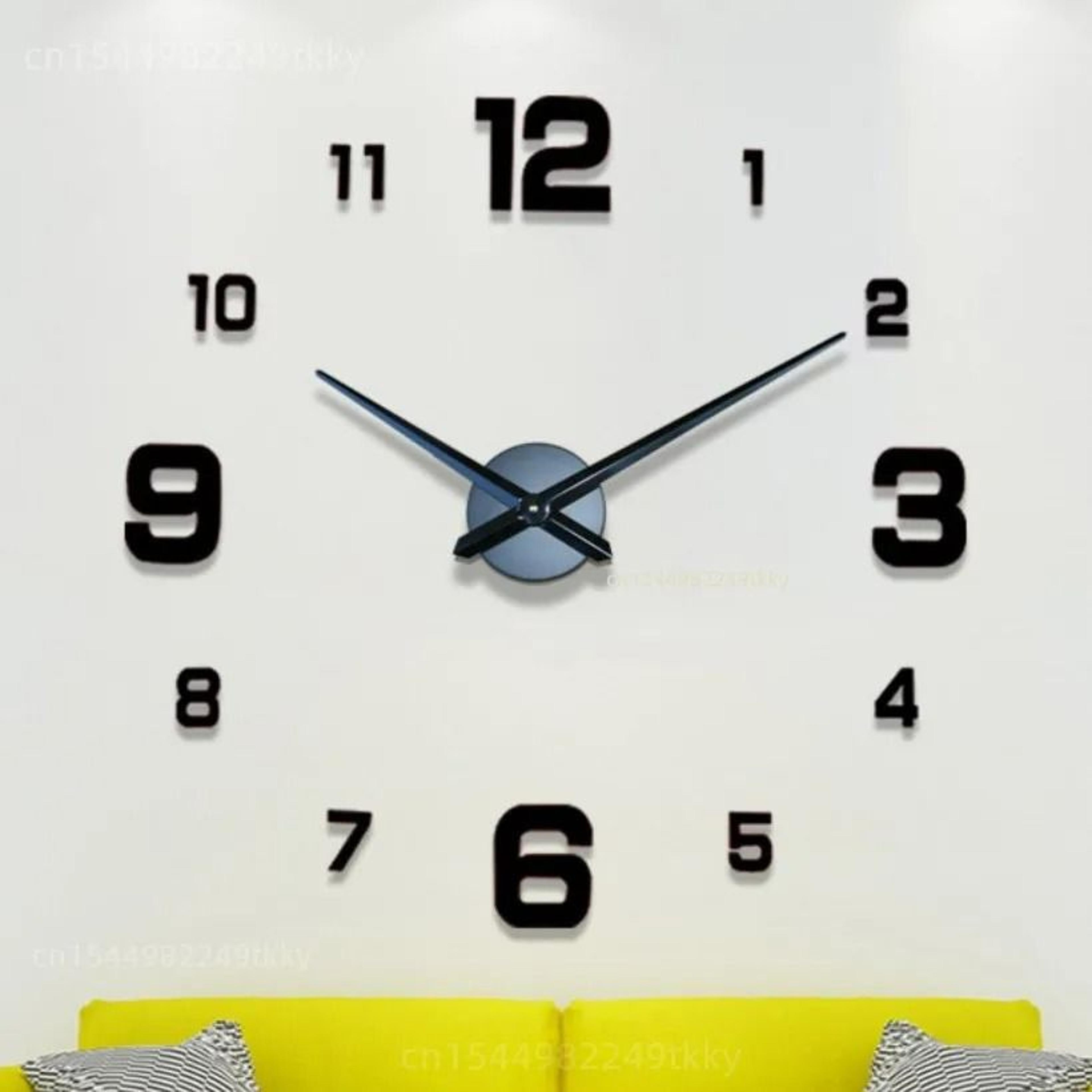 3D Luminous Frameless Wall Clock DIY Kit  Modern Silent Glow Wall Decor 0