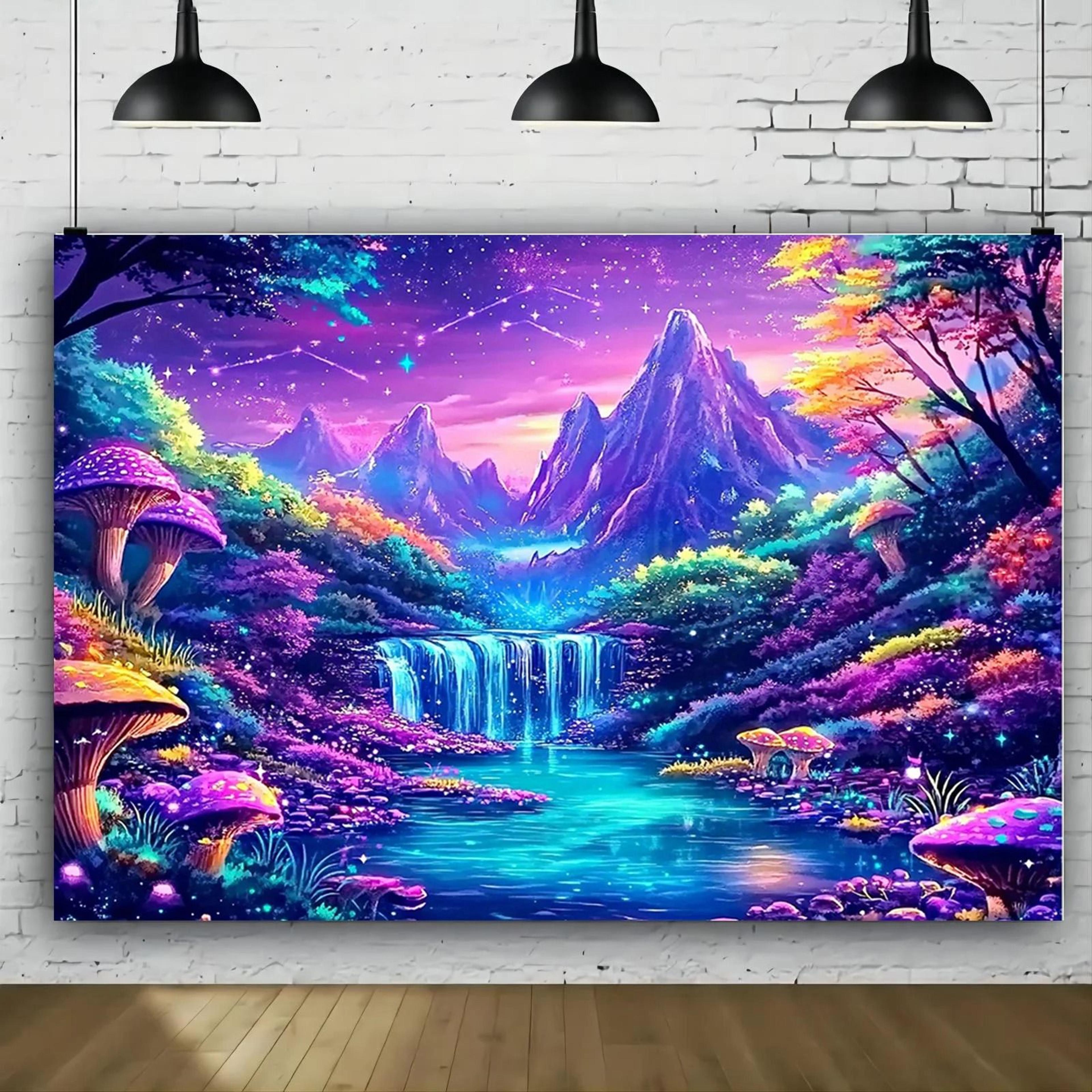 VIKAMA Glow Forest Tapestry Wall Hanging  Glow In The Dark Tapestry For Bedroom Aesthetic Decor 1