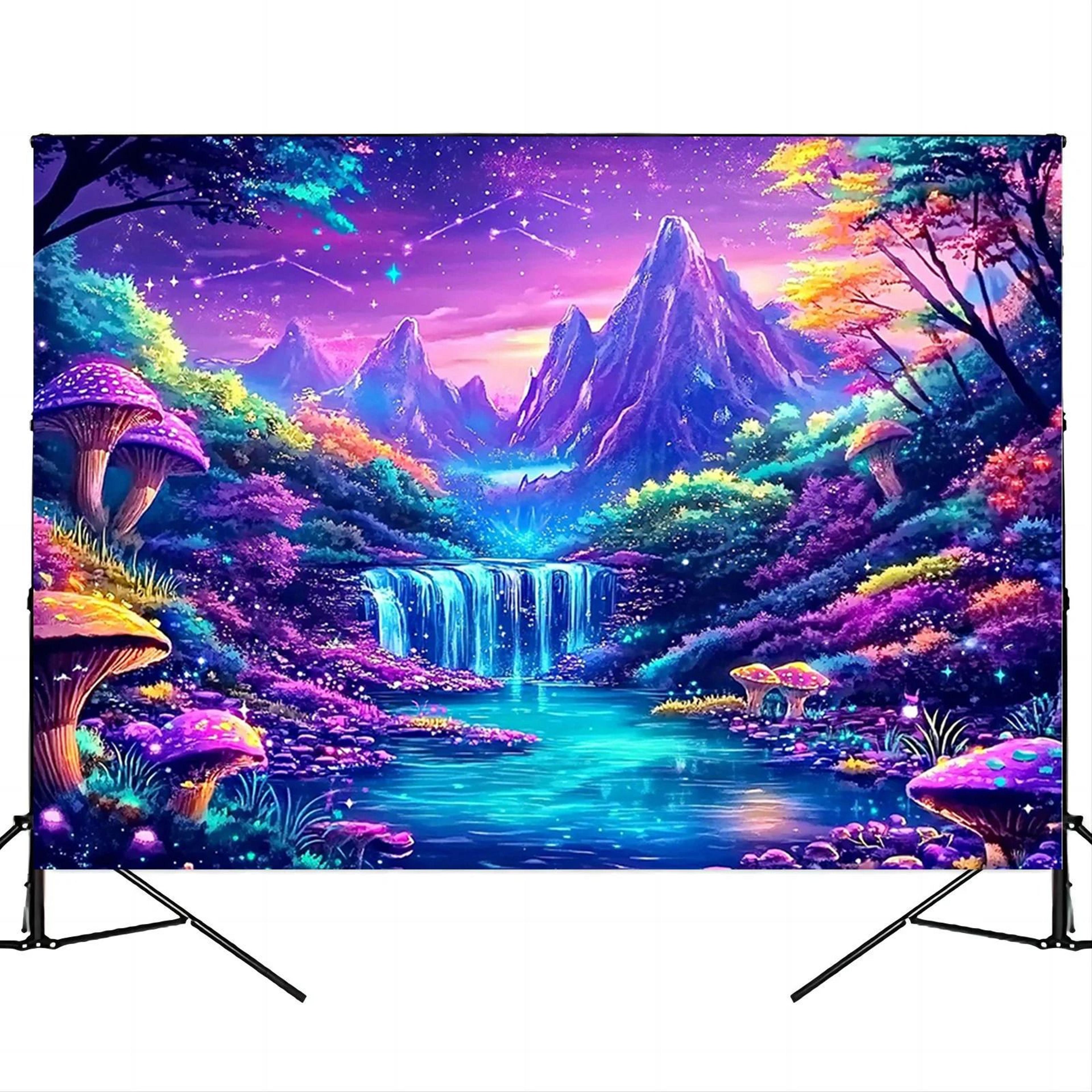 VIKAMA Glow Forest Tapestry Wall Hanging  Glow In The Dark Tapestry For Bedroom Aesthetic Decor 4