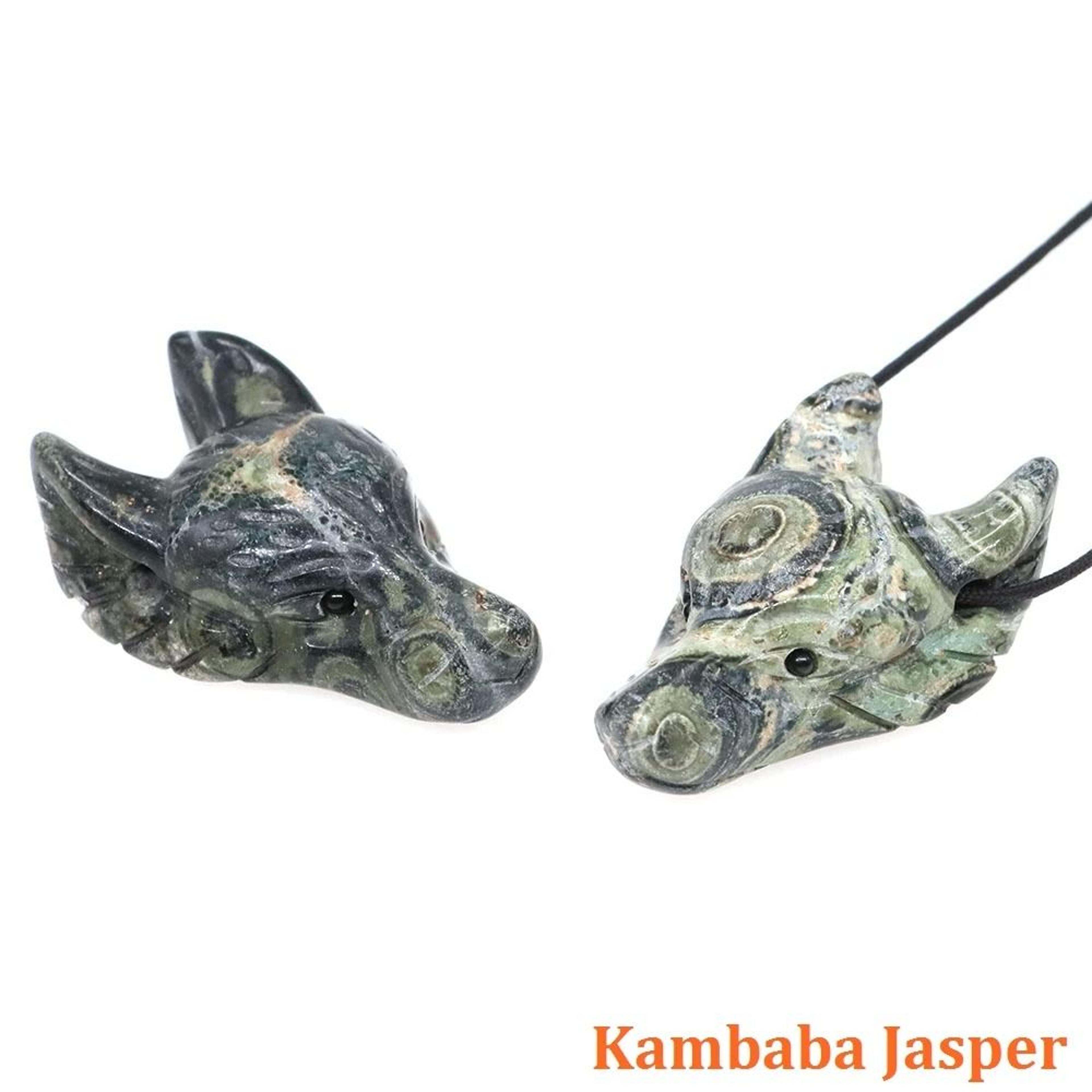 Hand Carved Wolf Head Crystal Pendant  Natural Wolf Head Stone Pendant For Healing Jewelry Making 21
