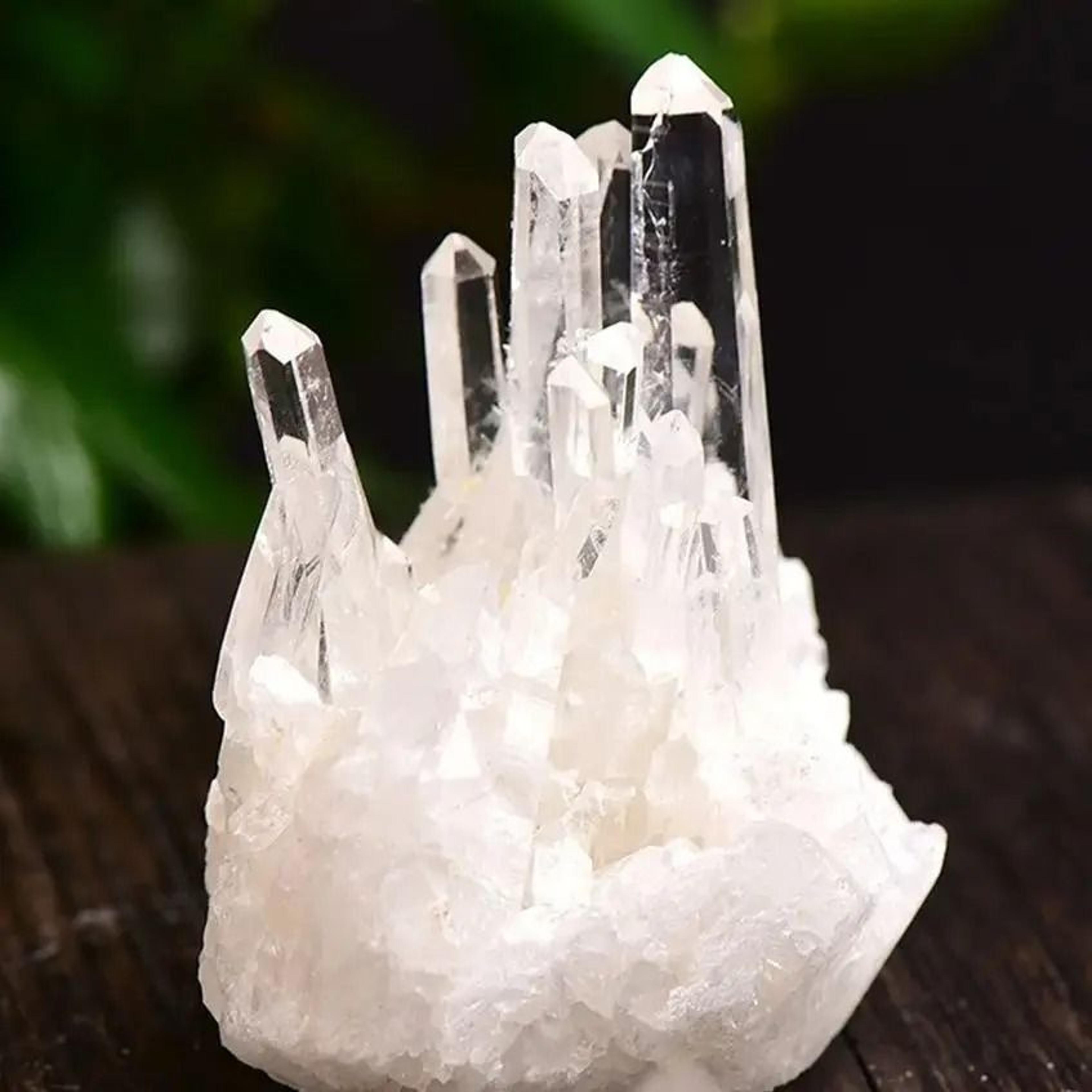 Natural White Crystal Flower Cluster  White Crystal Cluster Healing Stone Mineral Decor 1