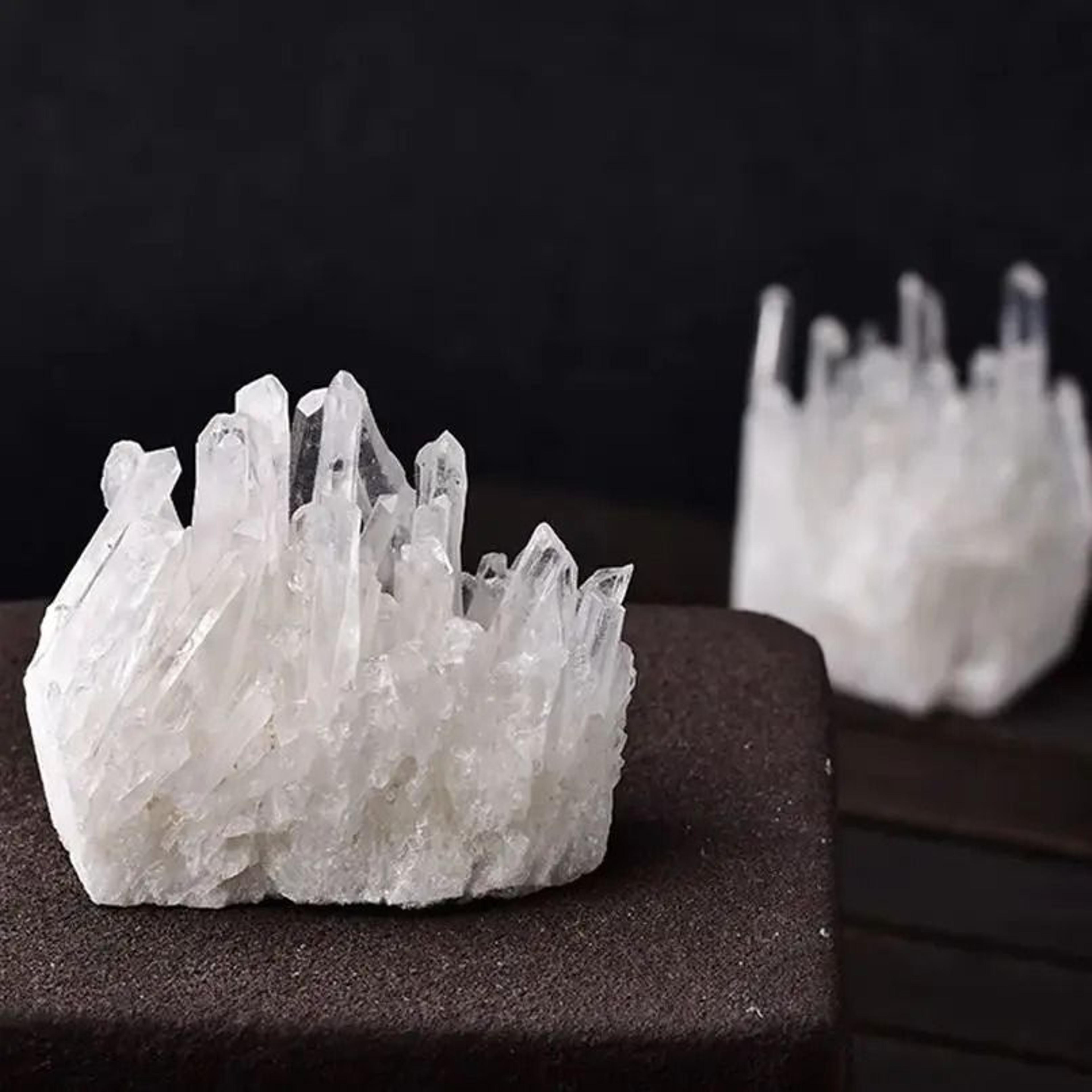 Natural White Crystal Flower Cluster  White Crystal Cluster Healing Stone Mineral Decor 2
