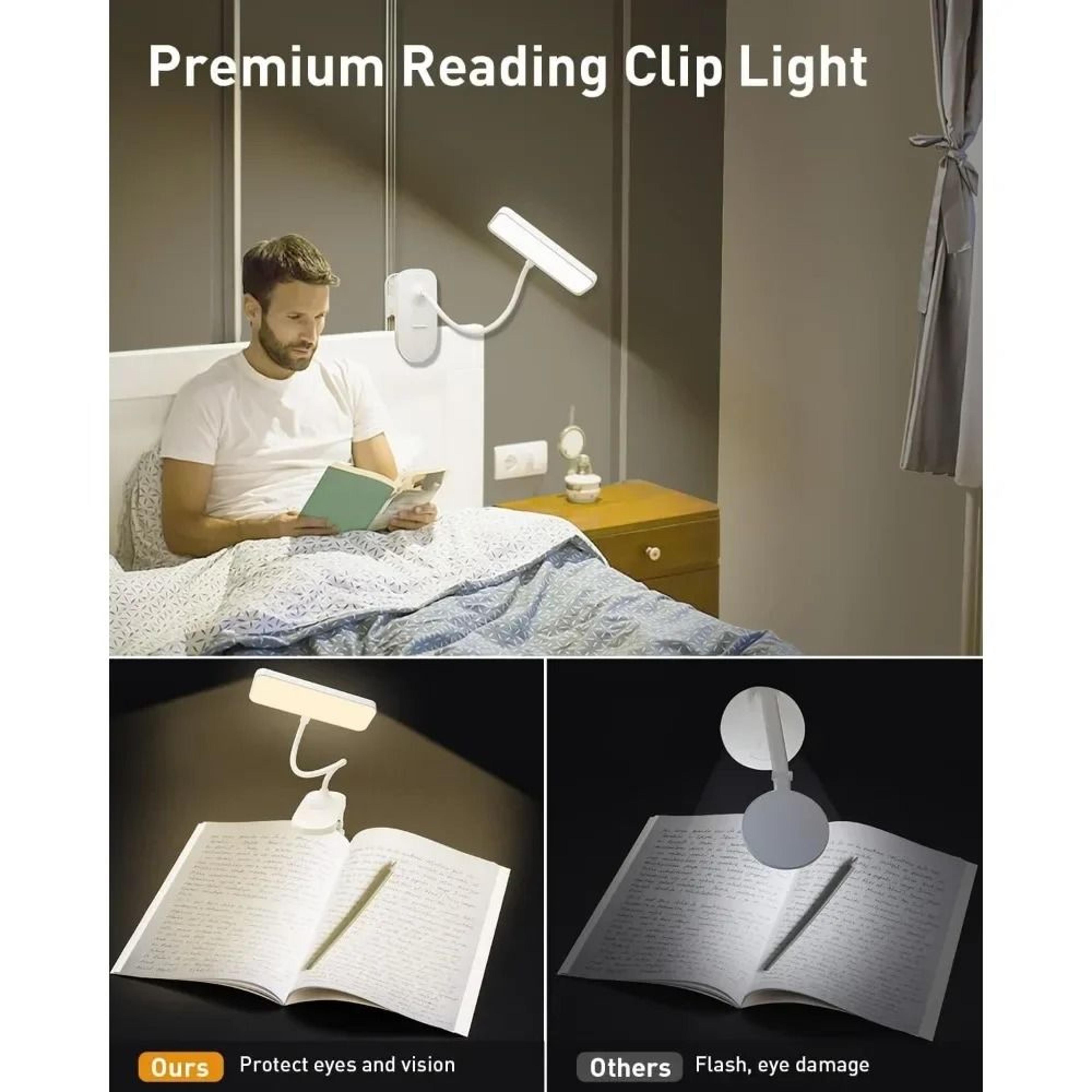 USB Rechargeable ClipOn LED Desk Lamp  LED Desk Lamp With Clip Flexible Gooseneck EyeCare Reading L 5