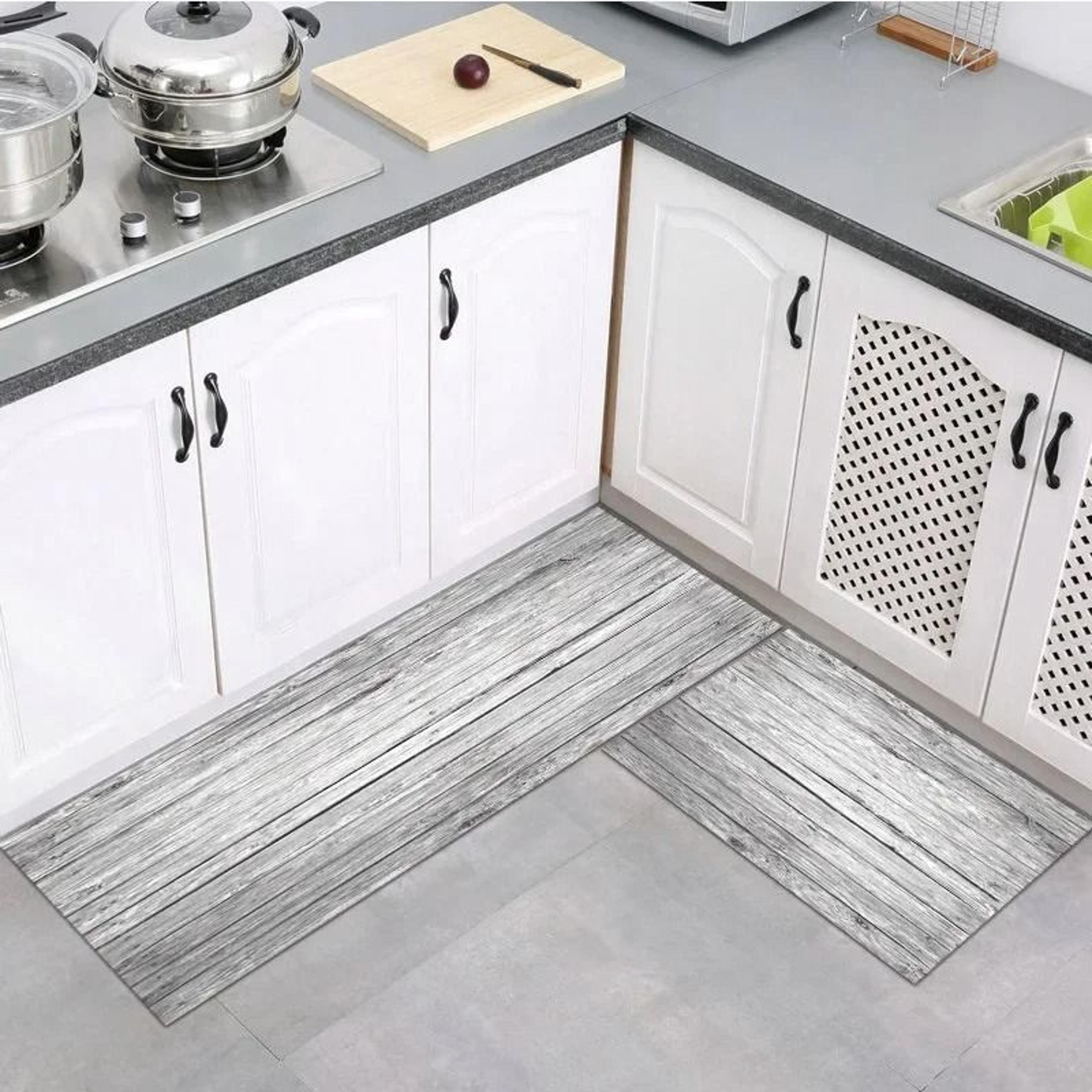 Modern Wood Grain NonSlip Floor Mat Soft Absorbent Entryway  Bathroom Rug 13