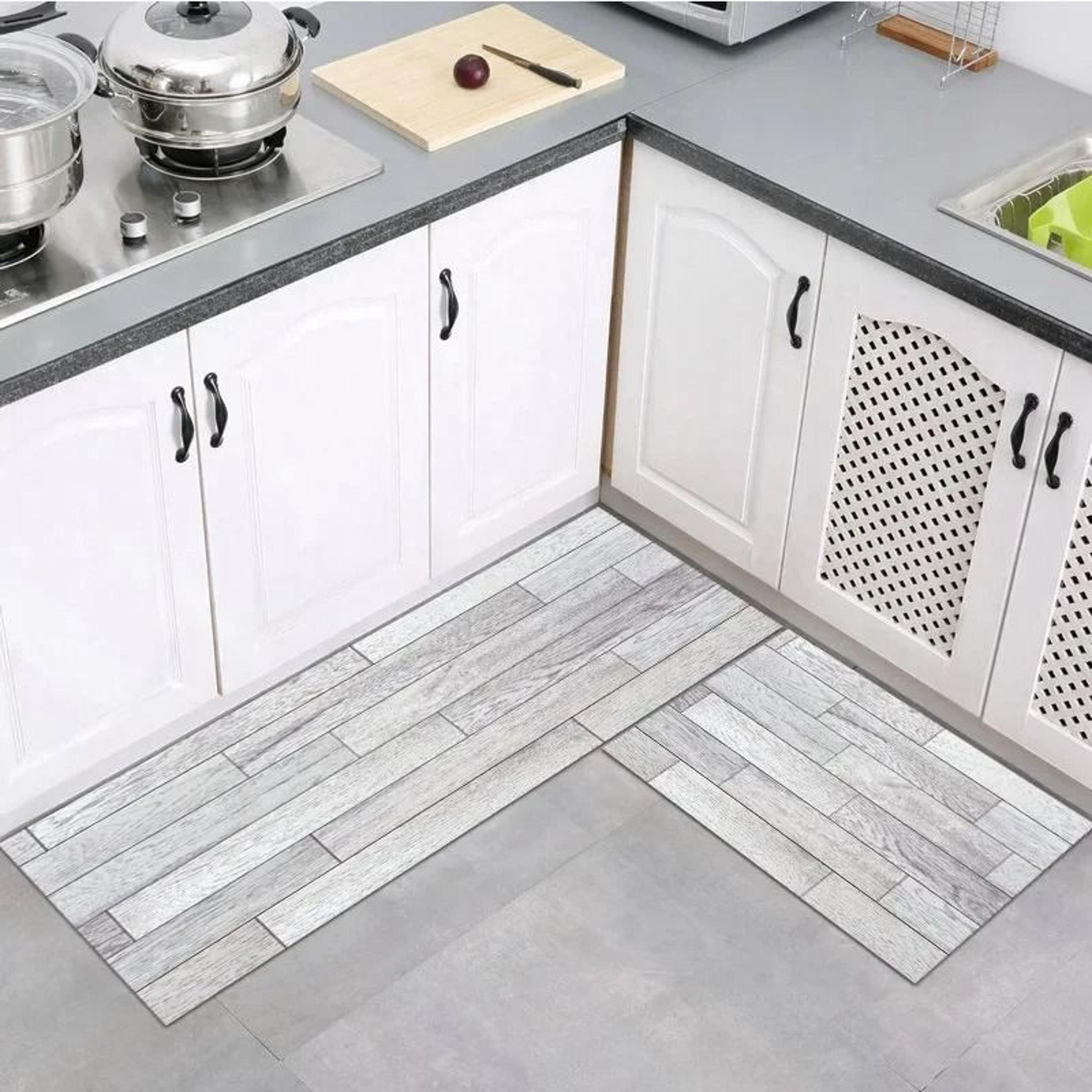 Modern Wood Grain NonSlip Floor Mat Soft Absorbent Entryway  Bathroom Rug 16