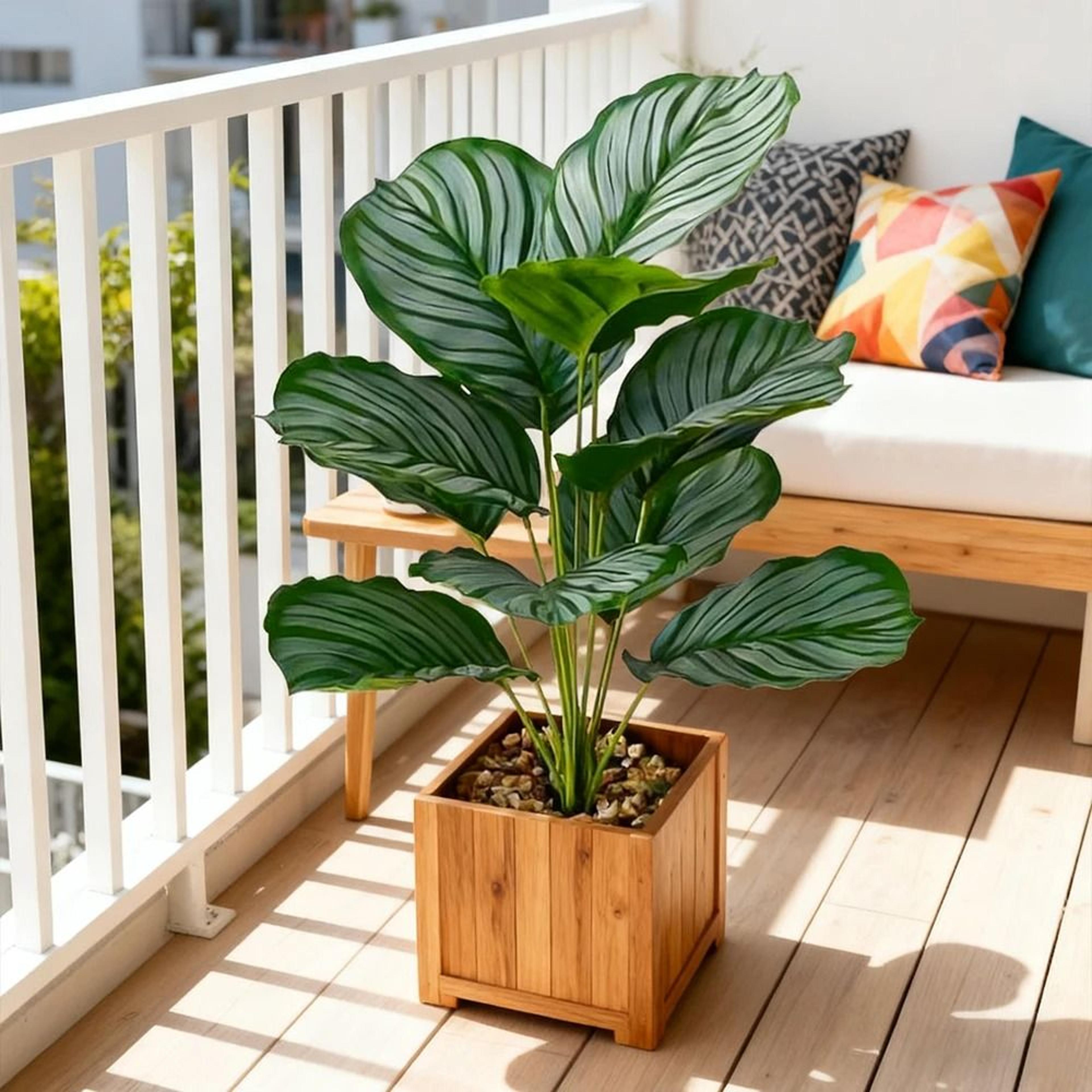 15.74in artificial monstera palm plant, tropical faux leaf bouquet for home & event decor
